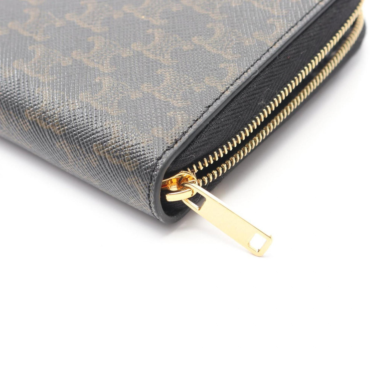 Celine Black Pvc Long Wallet (Bi-Fold) (Pre-Owned)