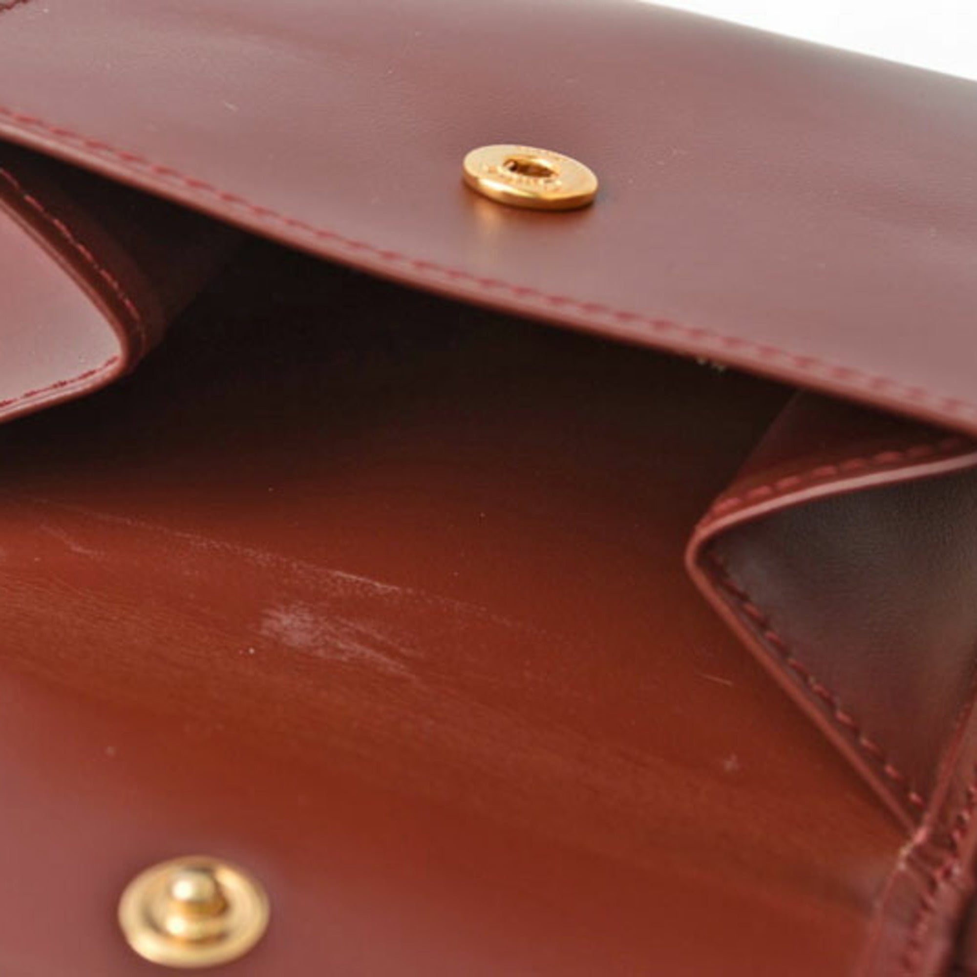 Cartier Bordeaux Leather Wallet (Bi-Fold) (Pre-Owned)