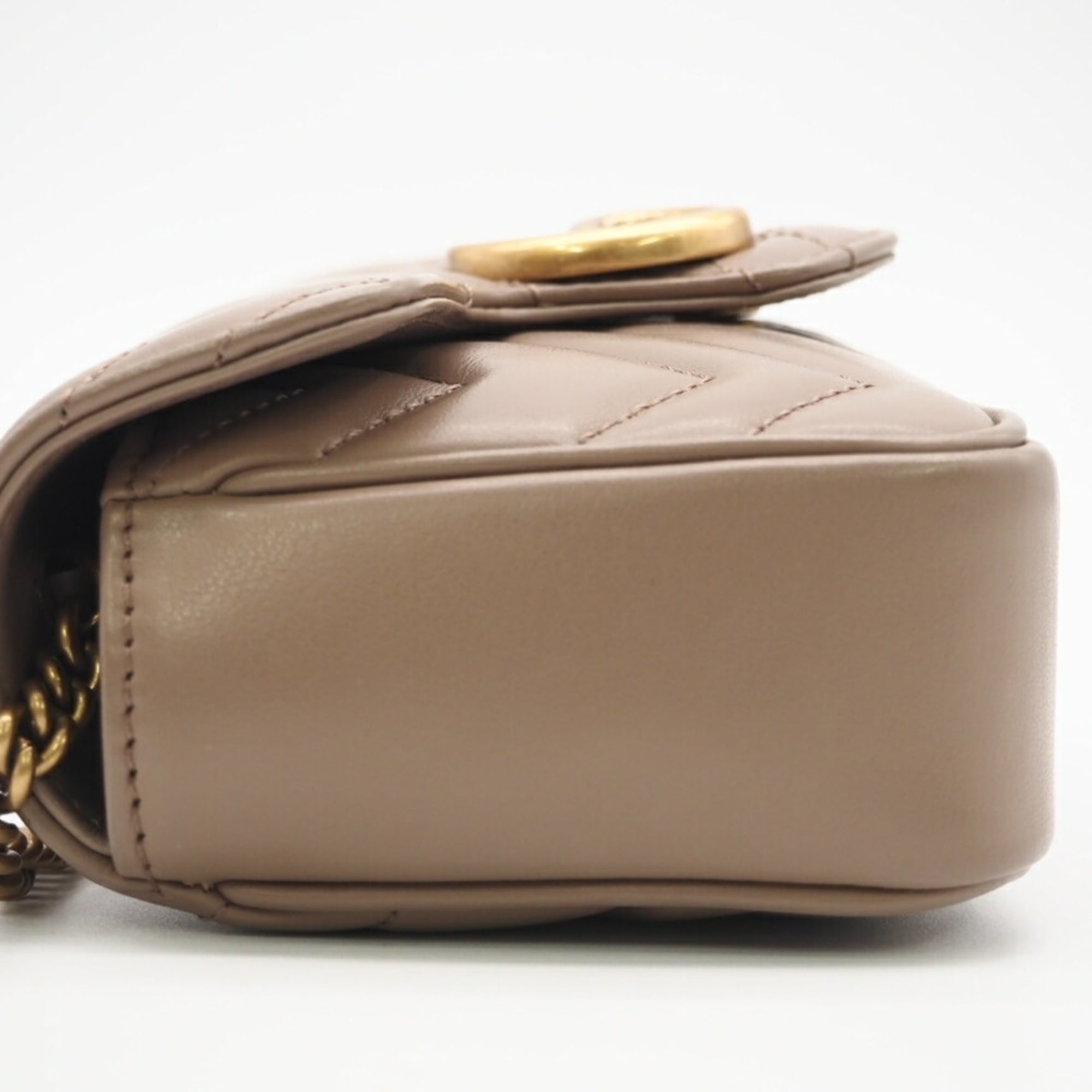 Gucci Beige Leather Shoulder Bag (Pre-Owned)