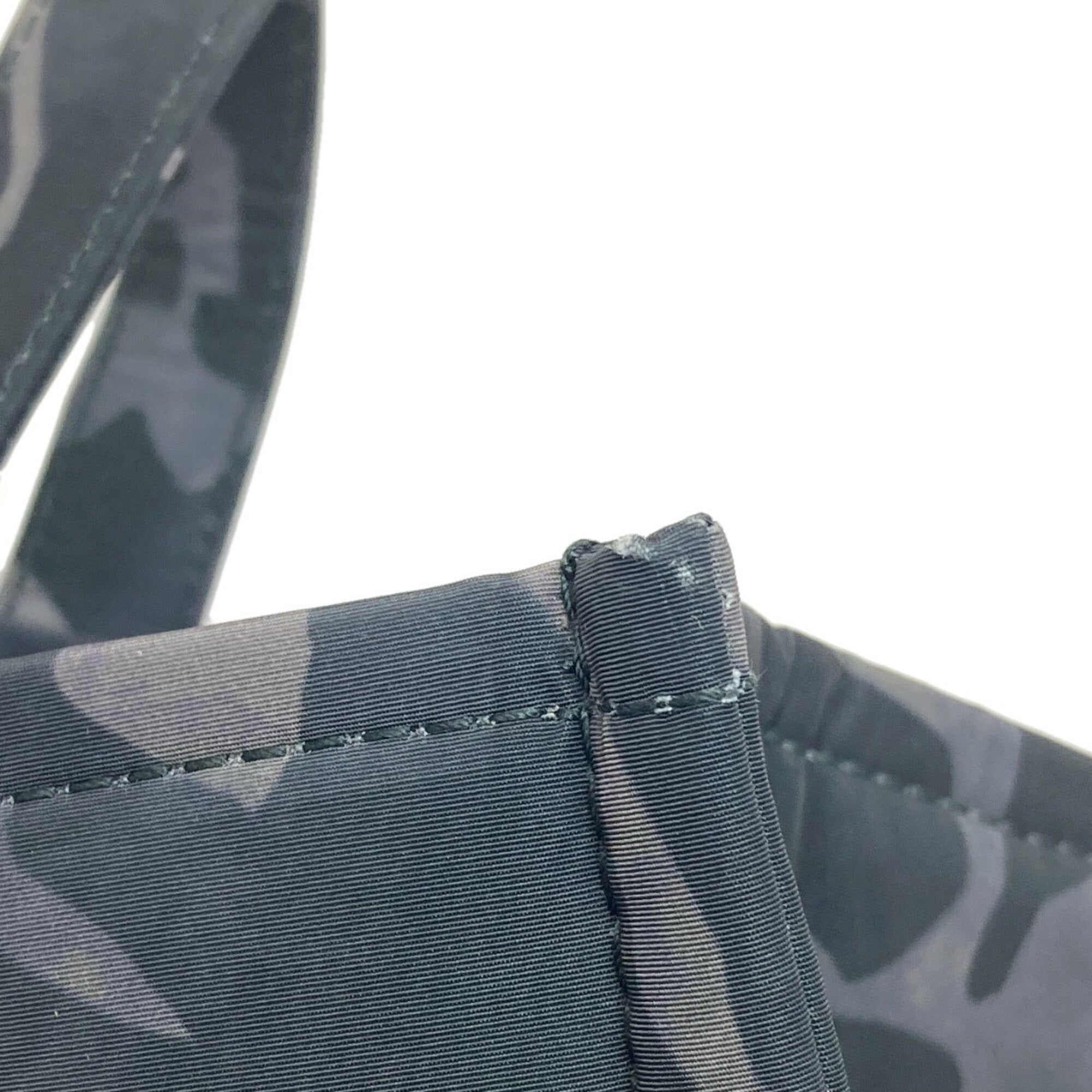 Bally Gray Khaki Nylon Tote Bag (Pre-Owned)