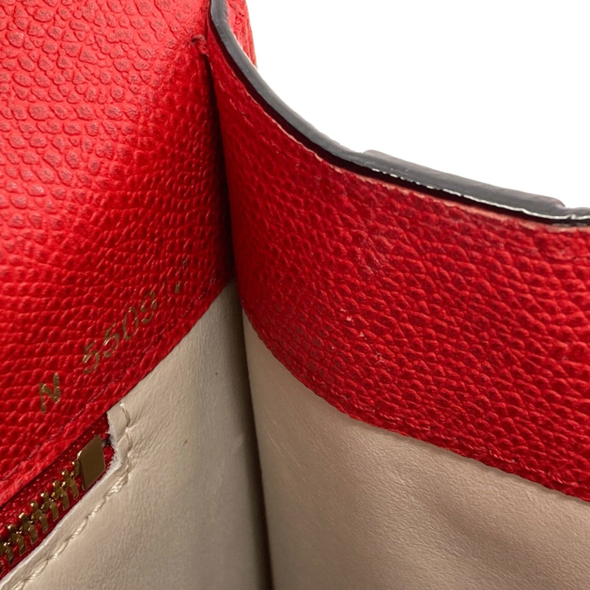 Valextra Red Color Leather Handbag (Pre-Owned)
