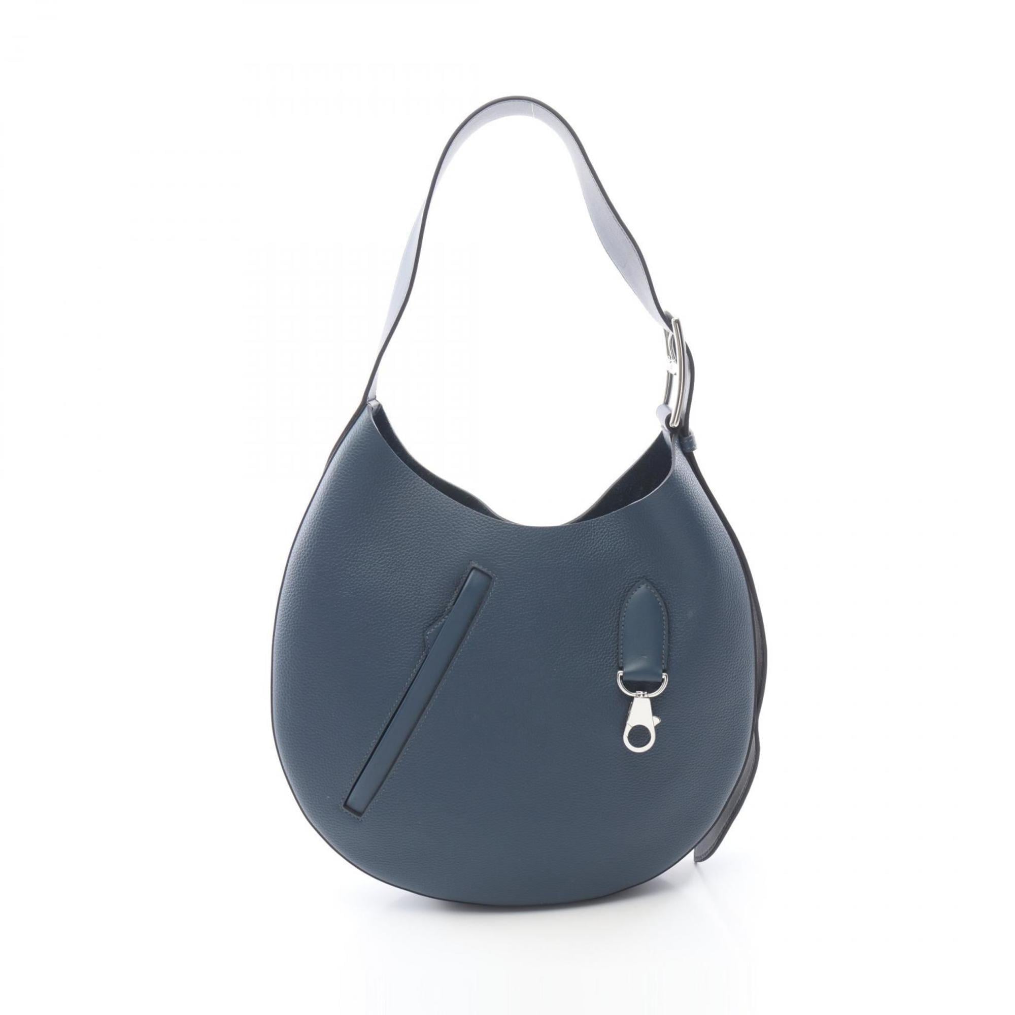 Hermes Navy Togo Leather Leather Handbag Shoulder Bag (Pre-Owned)