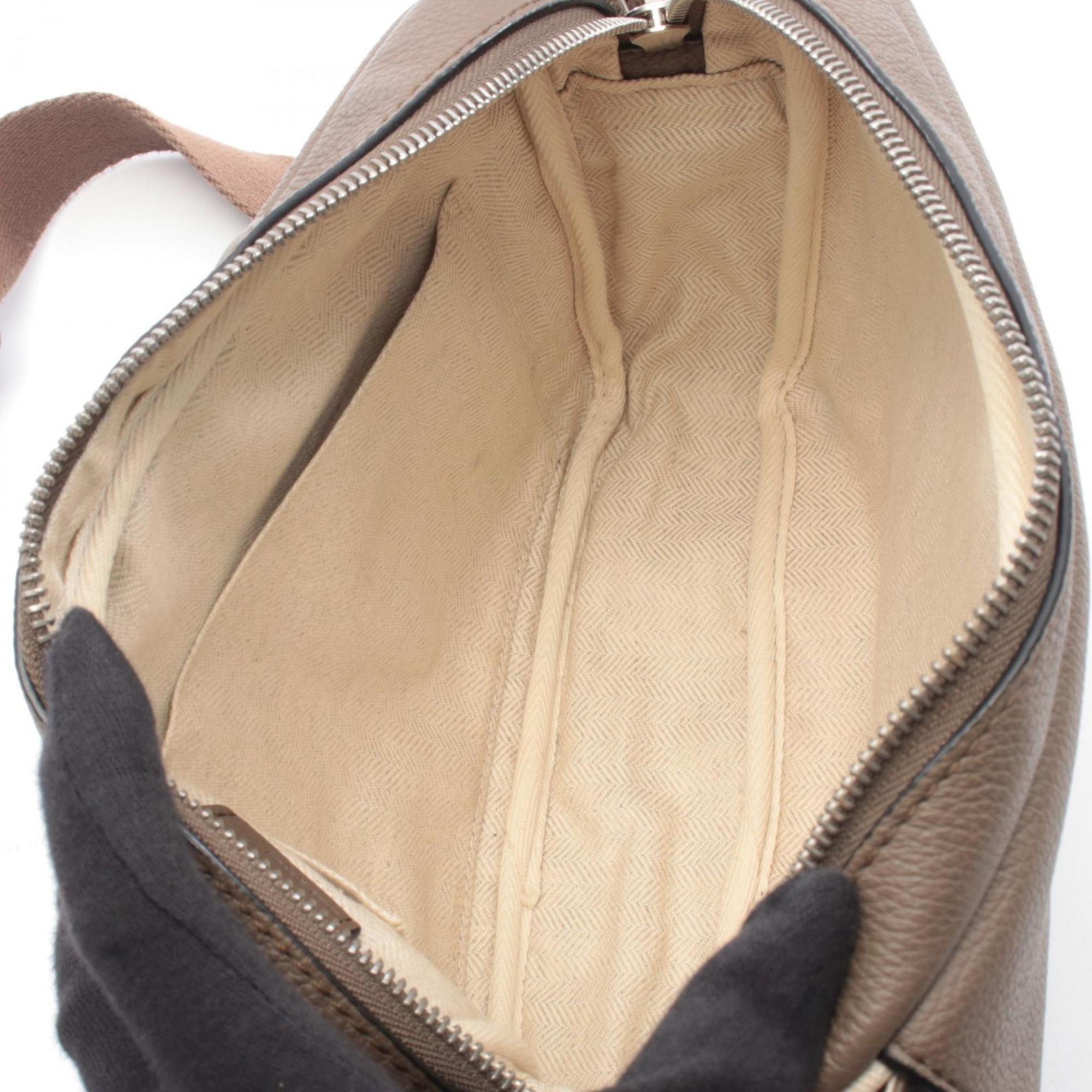 Loewe Gray Leather Handbag Shoulder Bag (Pre-Owned)