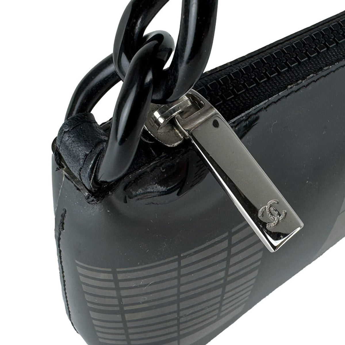 Chanel Black Clear Pvc Shoulder Bag (Pre-Owned)