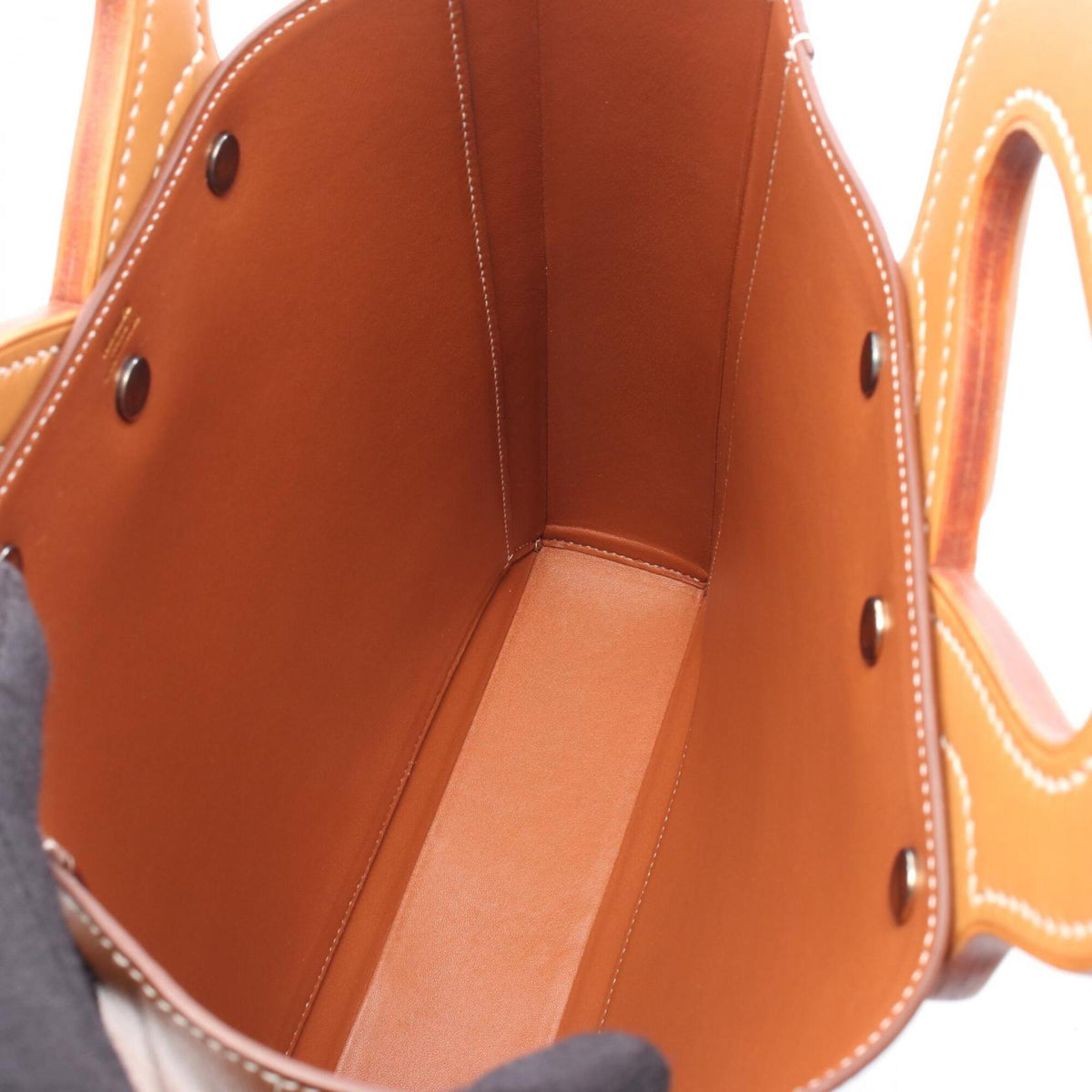 Hermes Brown Natural Leather Handbag (Pre-Owned)