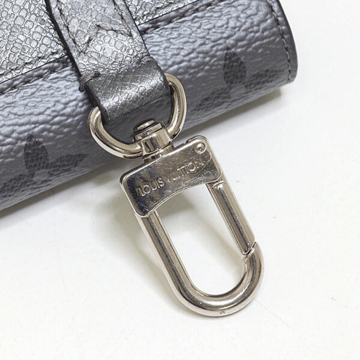 Louis Vuitton Gray Gunmetal Taigarama Pouch (Pre-Owned)