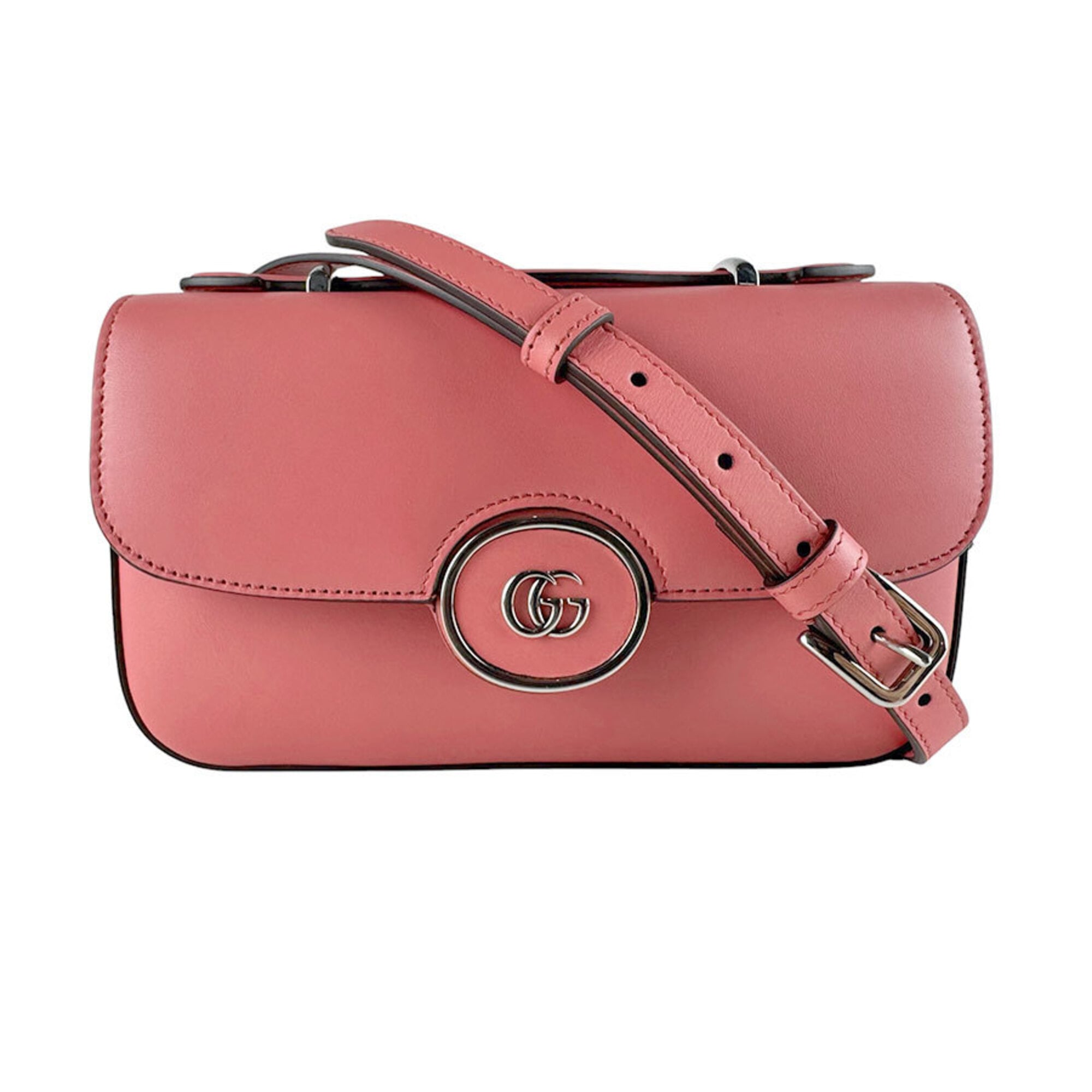 Gucci Pink Leather Shoulder Bag (Pre-Owned)