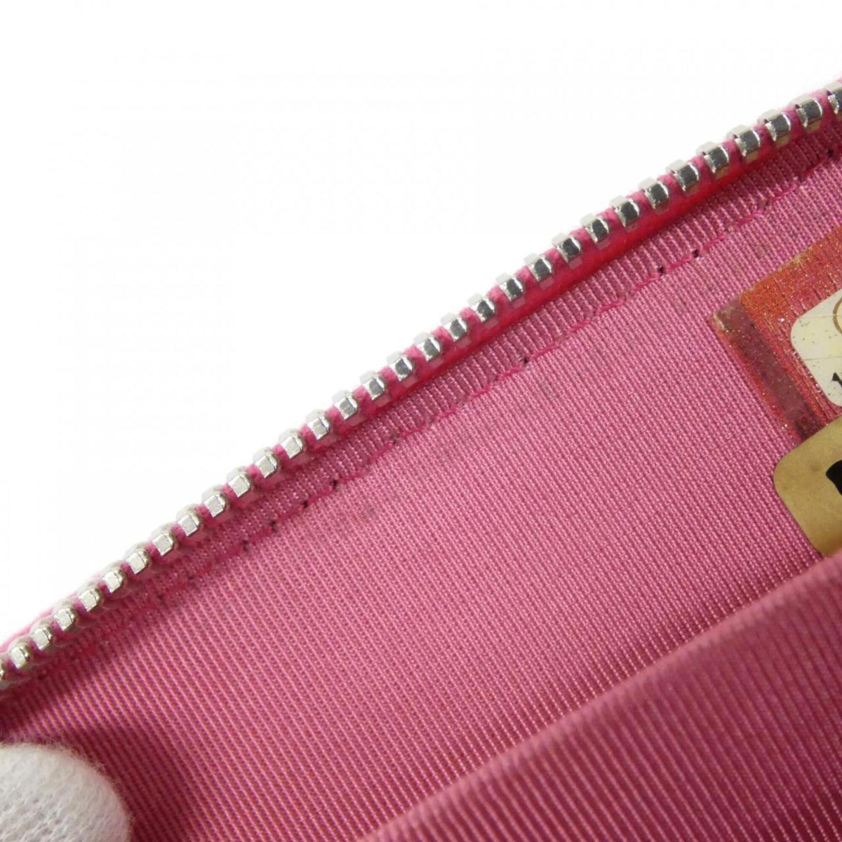 Chanel Pink Leather Coin Purse/Coin Case (Pre-Owned)