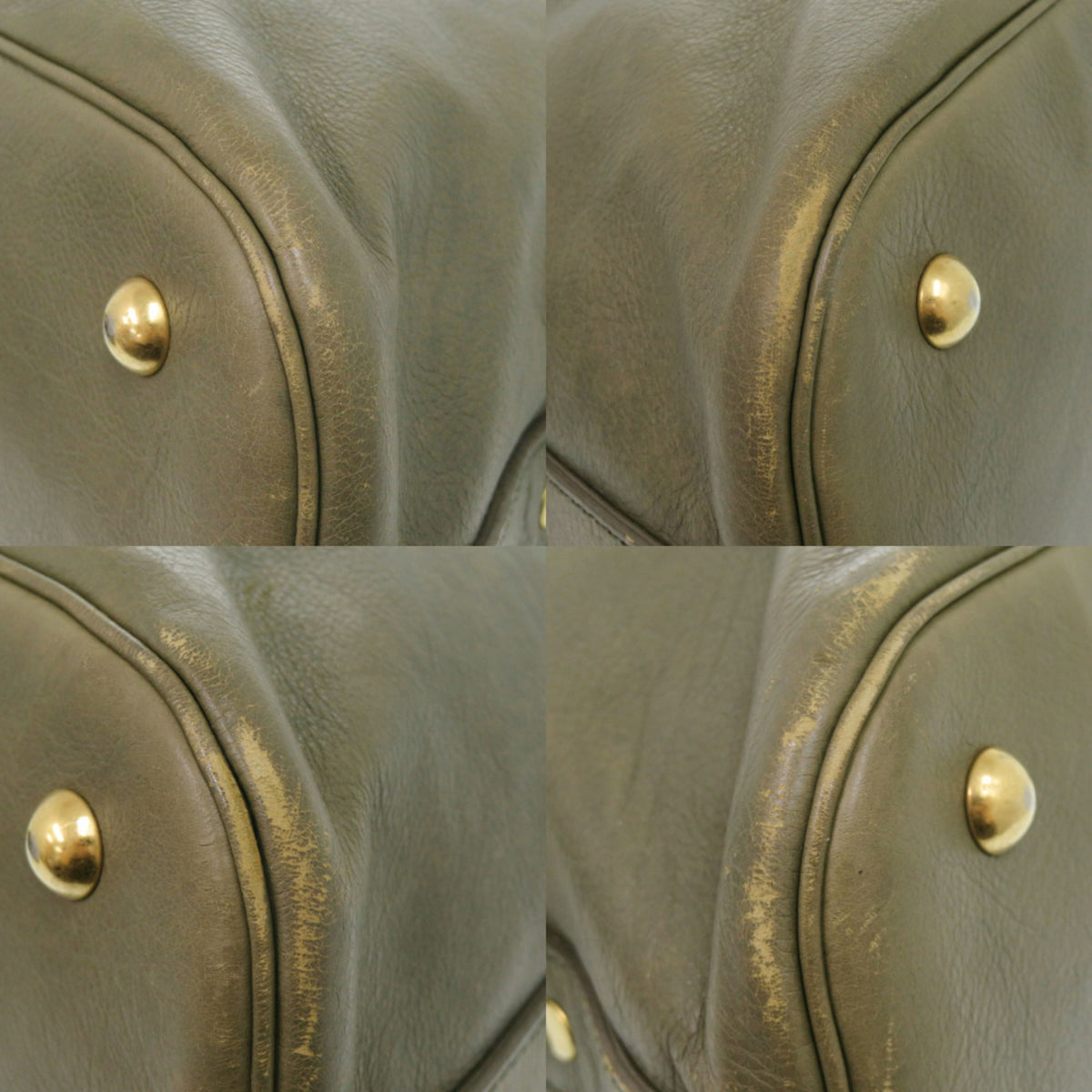Yves Saint Laurent Muse Olive Leather Handbag (Pre-Owned)