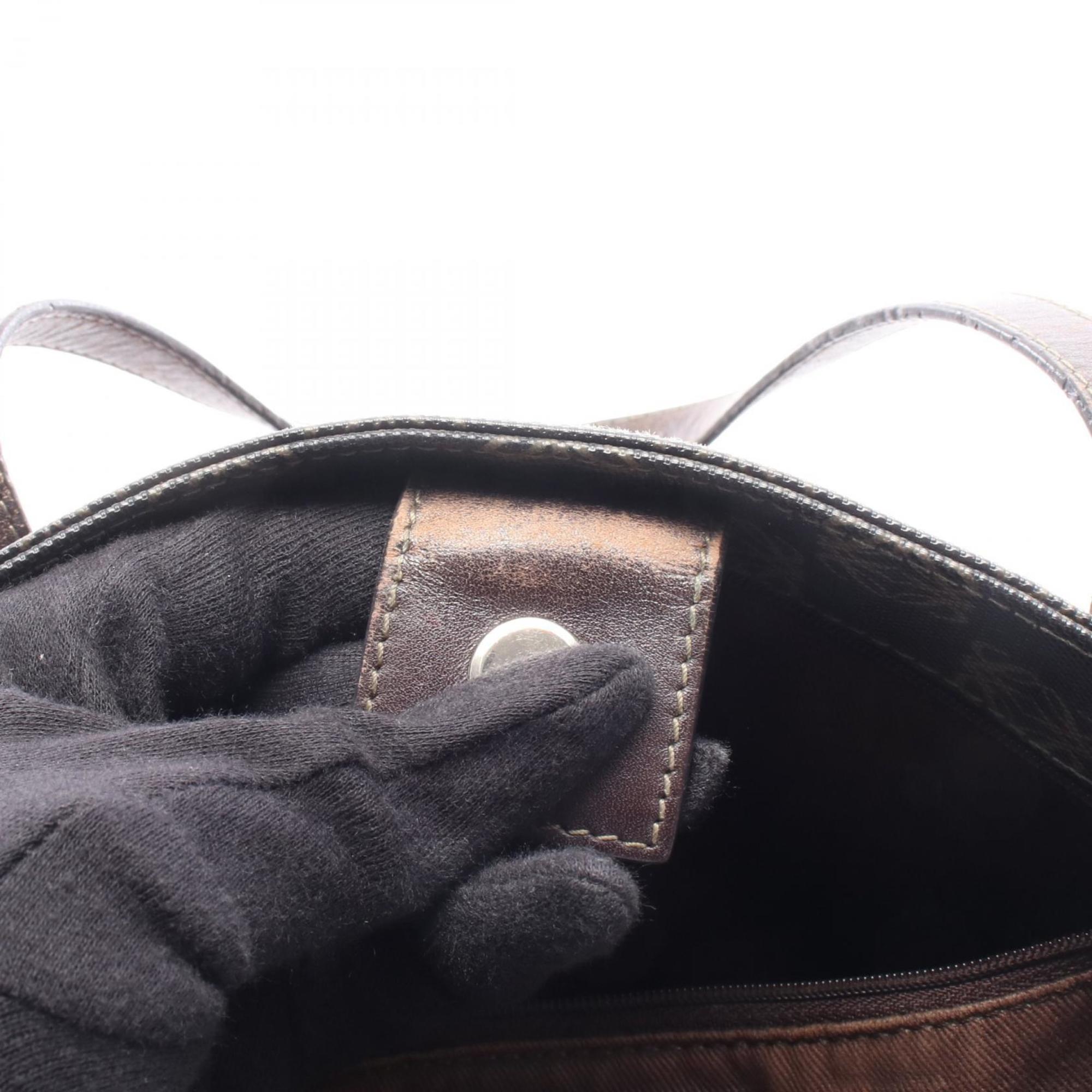 Loewe Brown Coated Canvas Leather Tote Bag (Pre-Owned)
