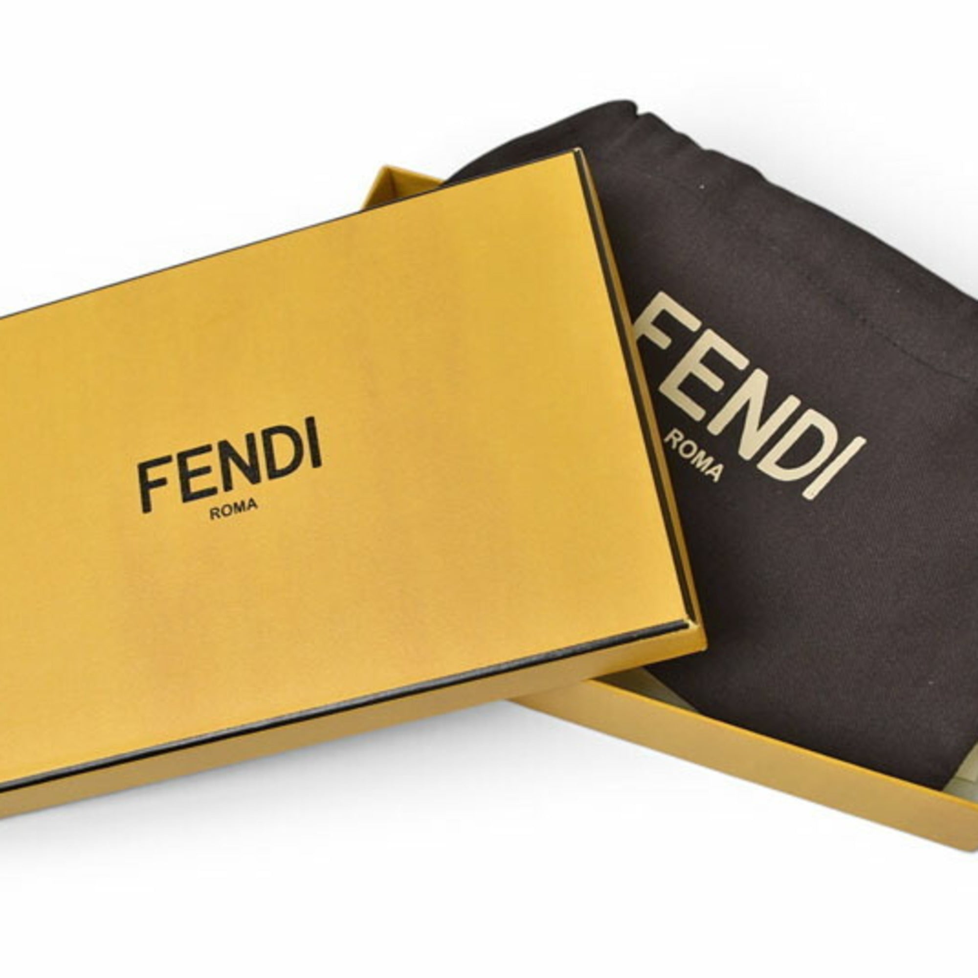 Fendi Selleria Black Leather Long Wallet (Bi-Fold) (Pre-Owned)