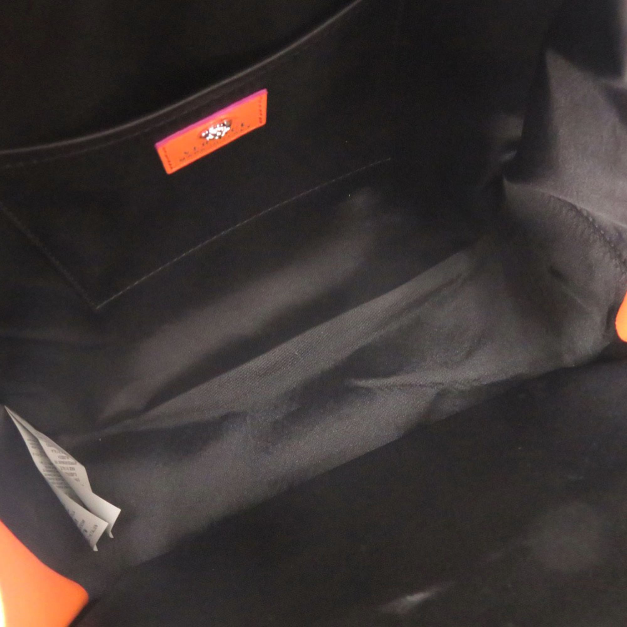 Versace Orange Leather Backpack (Pre-Owned)