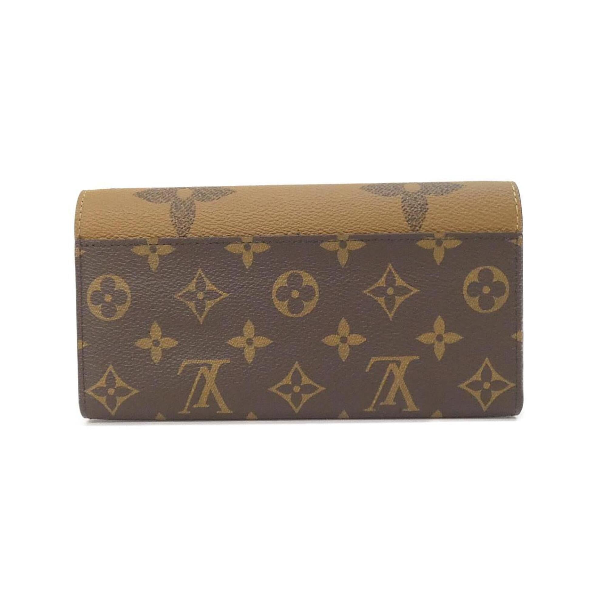 Louis Vuitton Monogram Marron Coated Canvas Long Wallet (Bi-Fold) (Pre-Owned)
