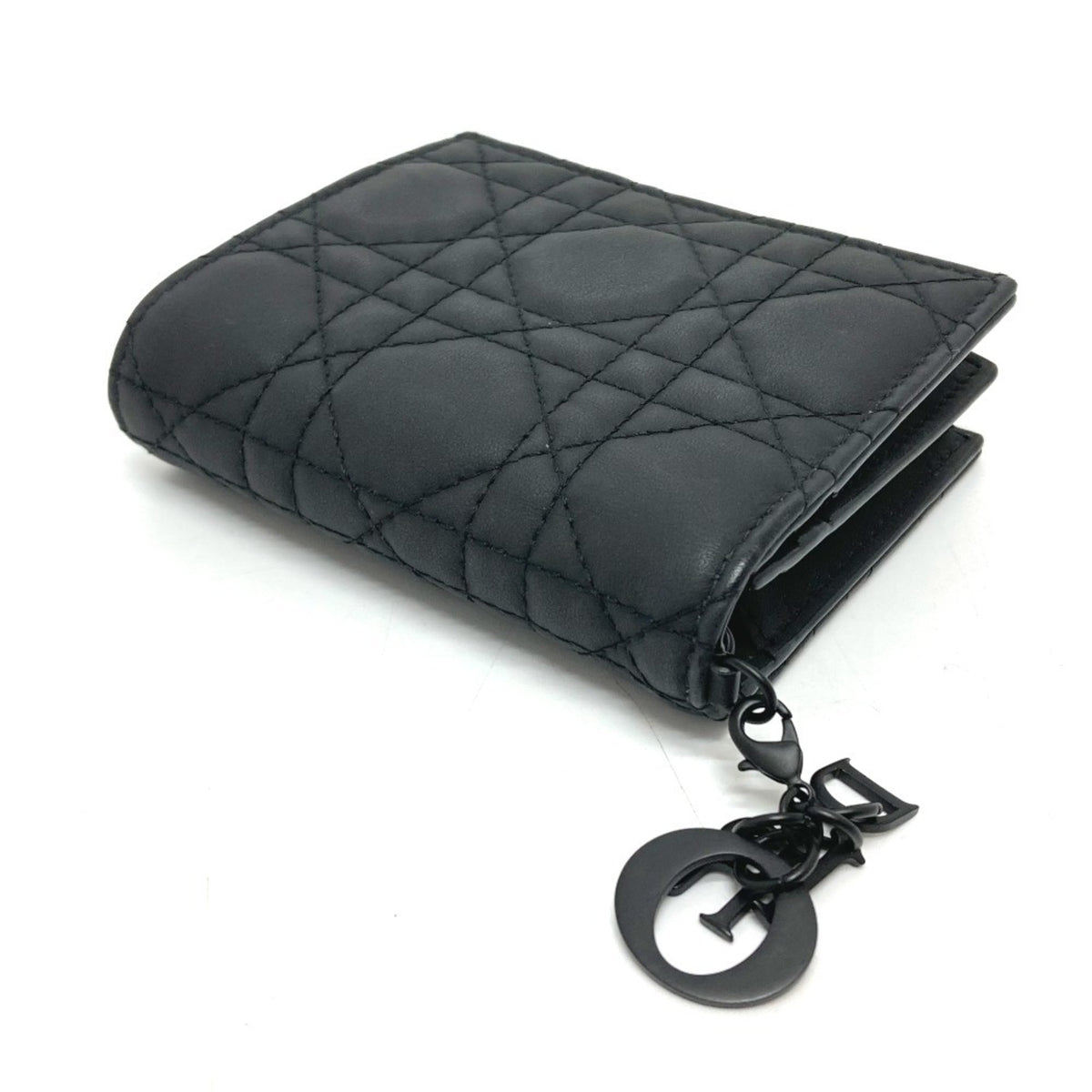 Christian Dior Black Leather Wallet (Bi-Fold) (Pre-Owned)