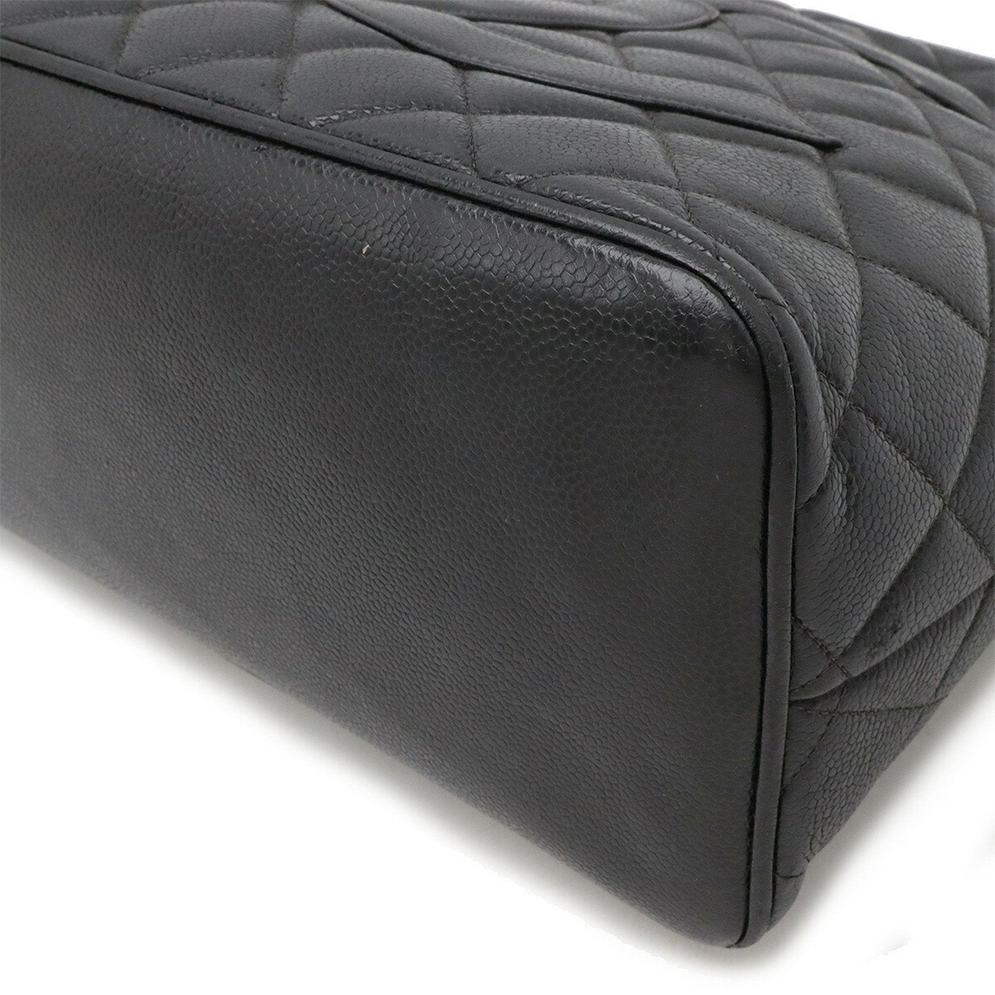 Chanel Black Caviar Leather Shoulder Bag Tote Bag (Pre-Owned)