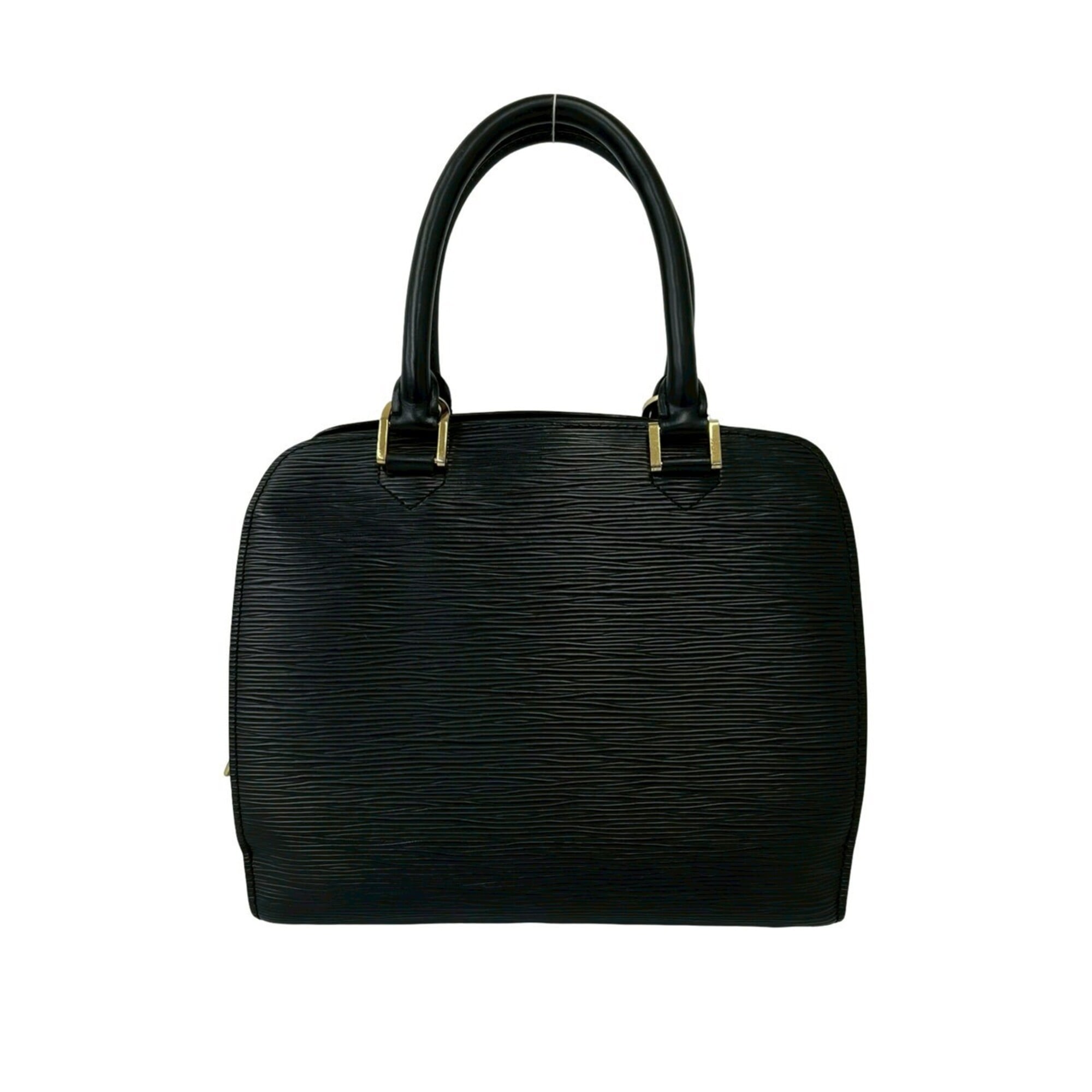 Louis Vuitton Black Leather Boston Bag Handbag (Pre-Owned)