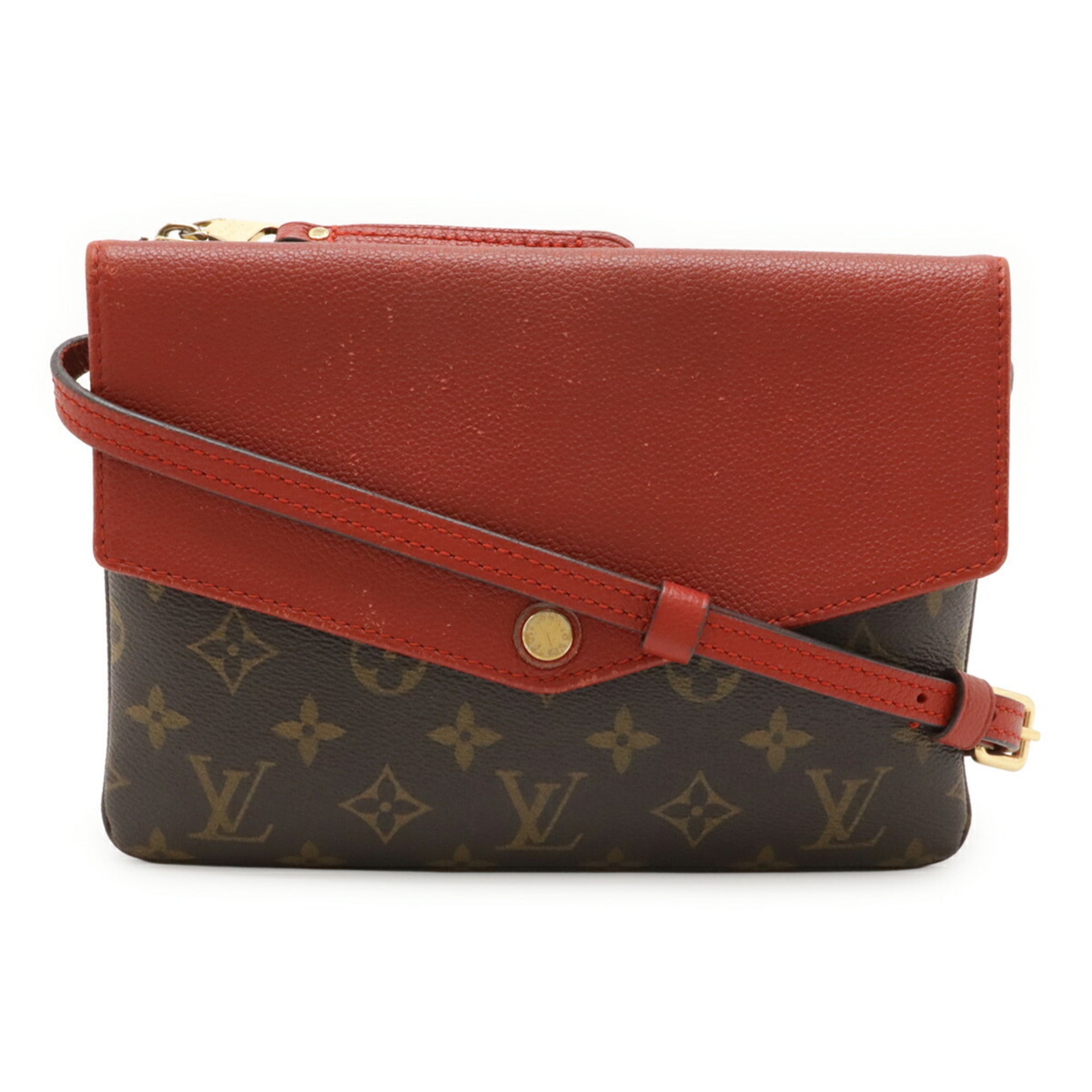 Louis Vuitton Cerise Monogram Canvas Leather Pochette Shoulder Bag (Pre-Owned)