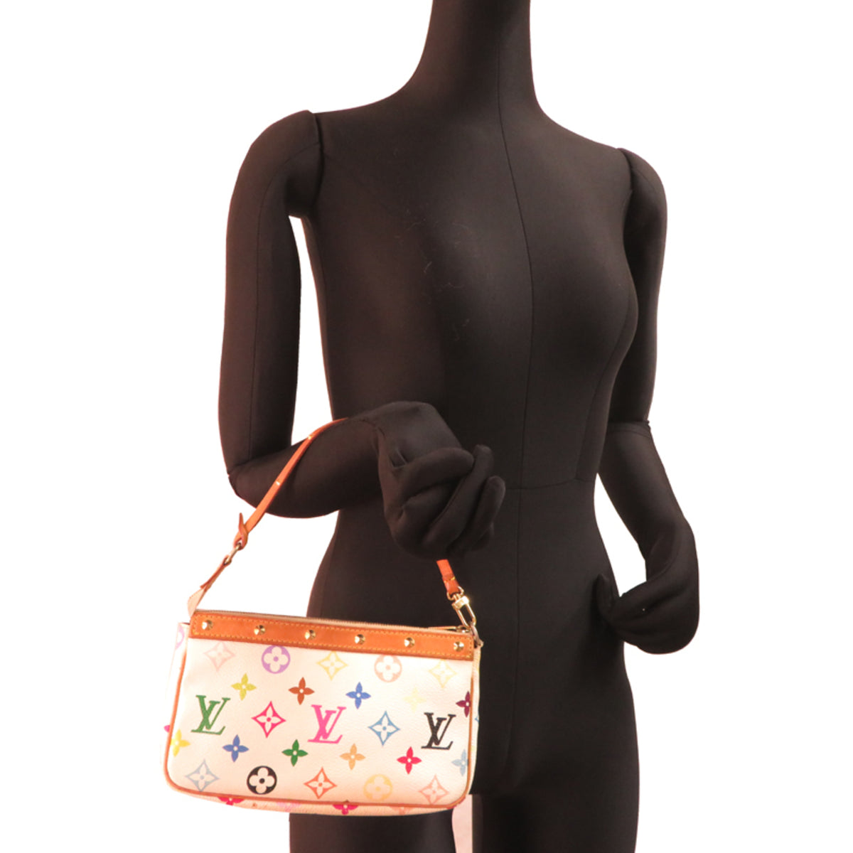 Louis Vuitton White Monogram Multicolore Handbag (Pre-Owned)
