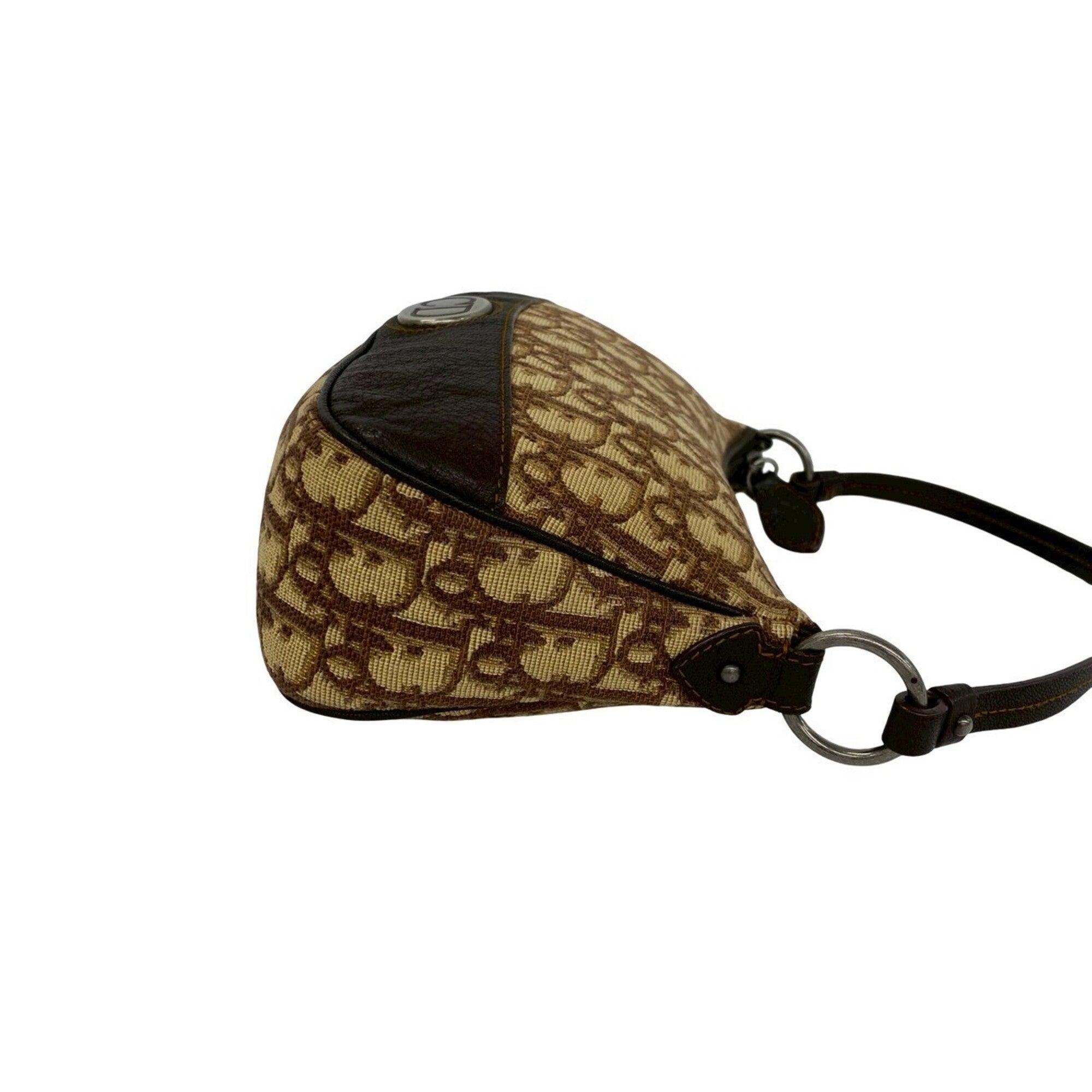 Christian Dior Brown Canvas Leather Handbag (Pre-Owned)