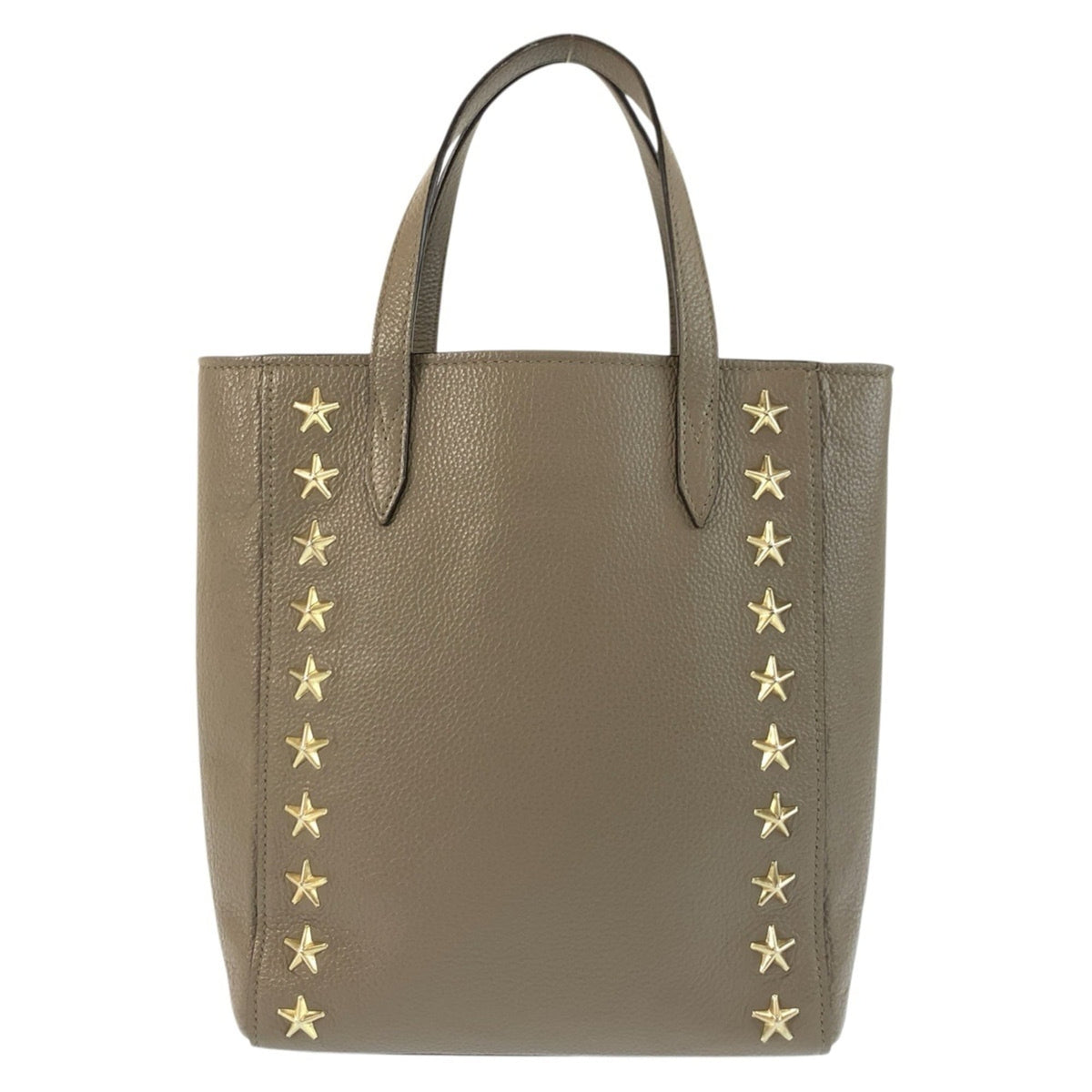 Jimmy Choo Grayish Leather Shoulder Bag Tote Bag (Pre-Owned)