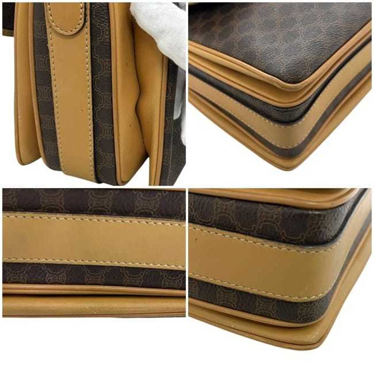 Celine Macadam Brown Pvc Leather Shoulder Bag (Pre-Owned)