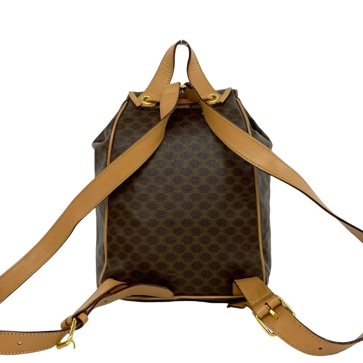 Celine Brown Leather Pvc Backpack (Pre-Owned)