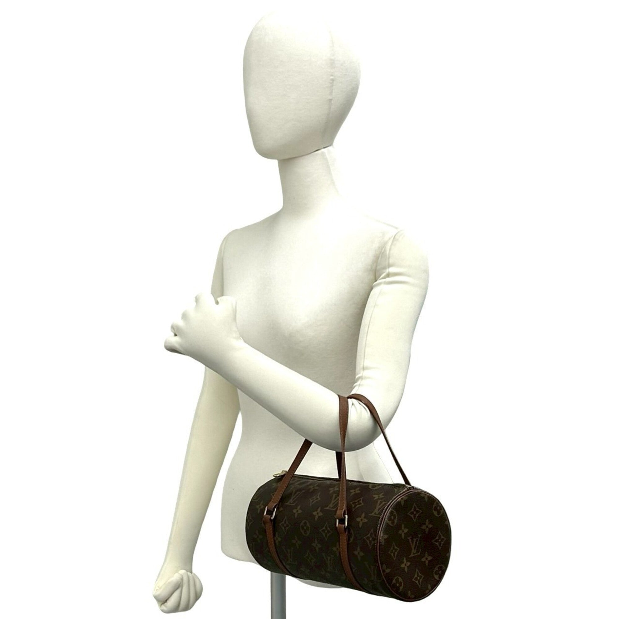 Louis Vuitton Brown Leather Pvc Boston Bag Handbag (Pre-Owned)