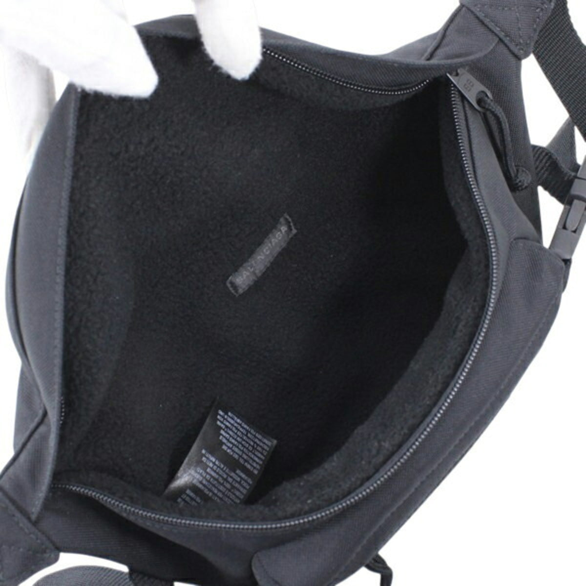Balenciaga Black Nylon Fanny Pack Sling Bag (Pre-Owned)