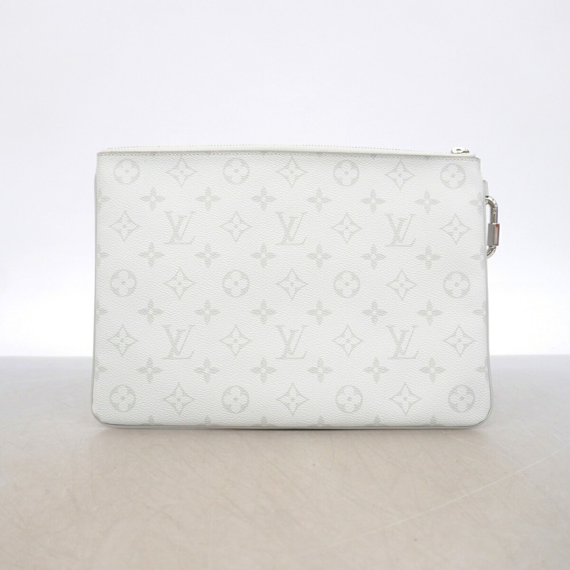 Louis Vuitton Gray Yellow Clutch Bag (Pre-Owned)