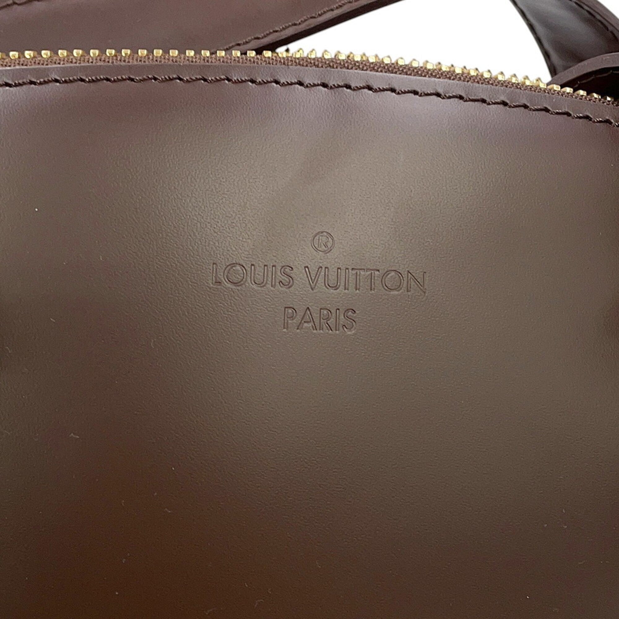 Louis Vuitton Ebene Red Color Damier Canvas Shoulder Bag (Pre-Owned)