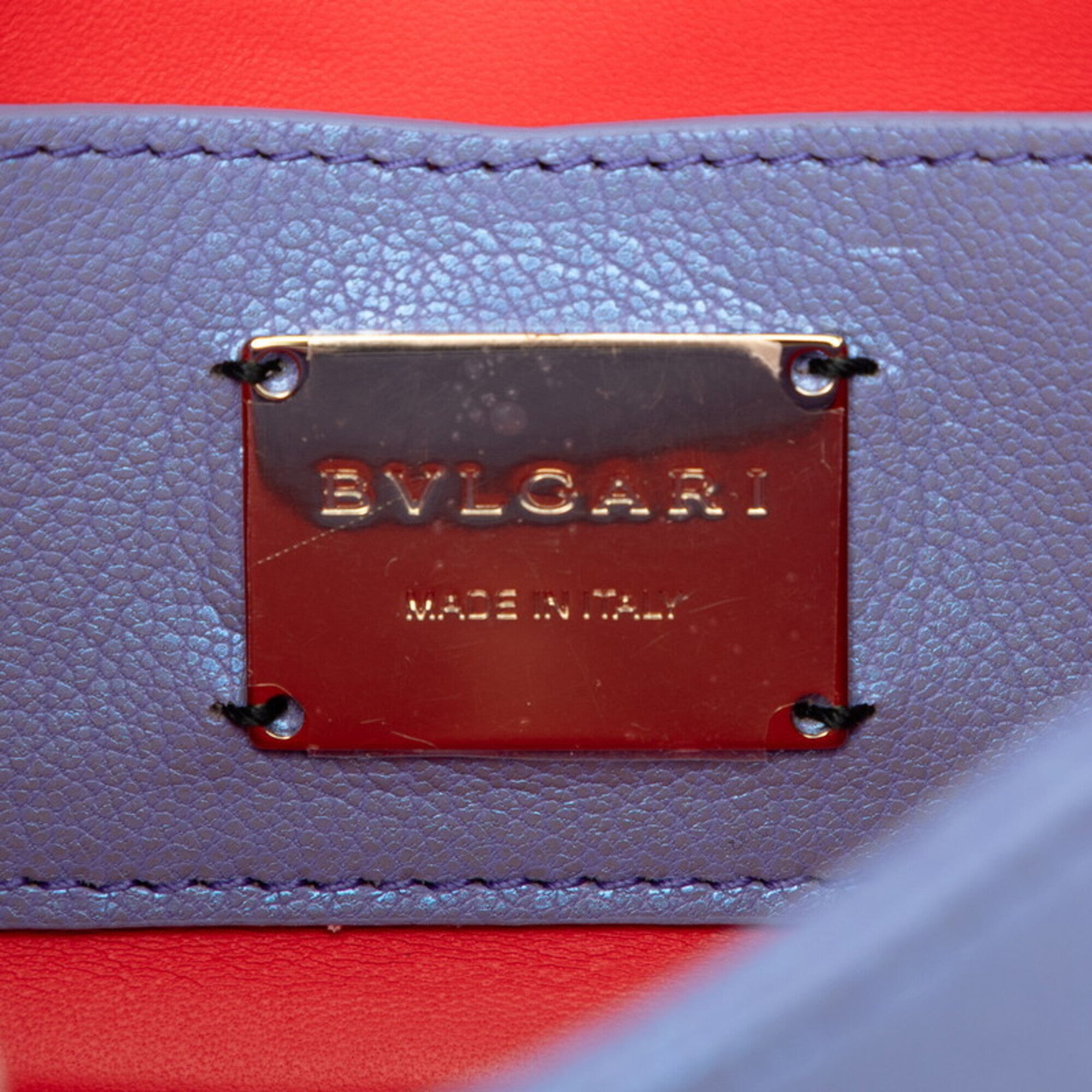 Bvlgari Purple Leather Shoulder Bag (Pre-Owned)