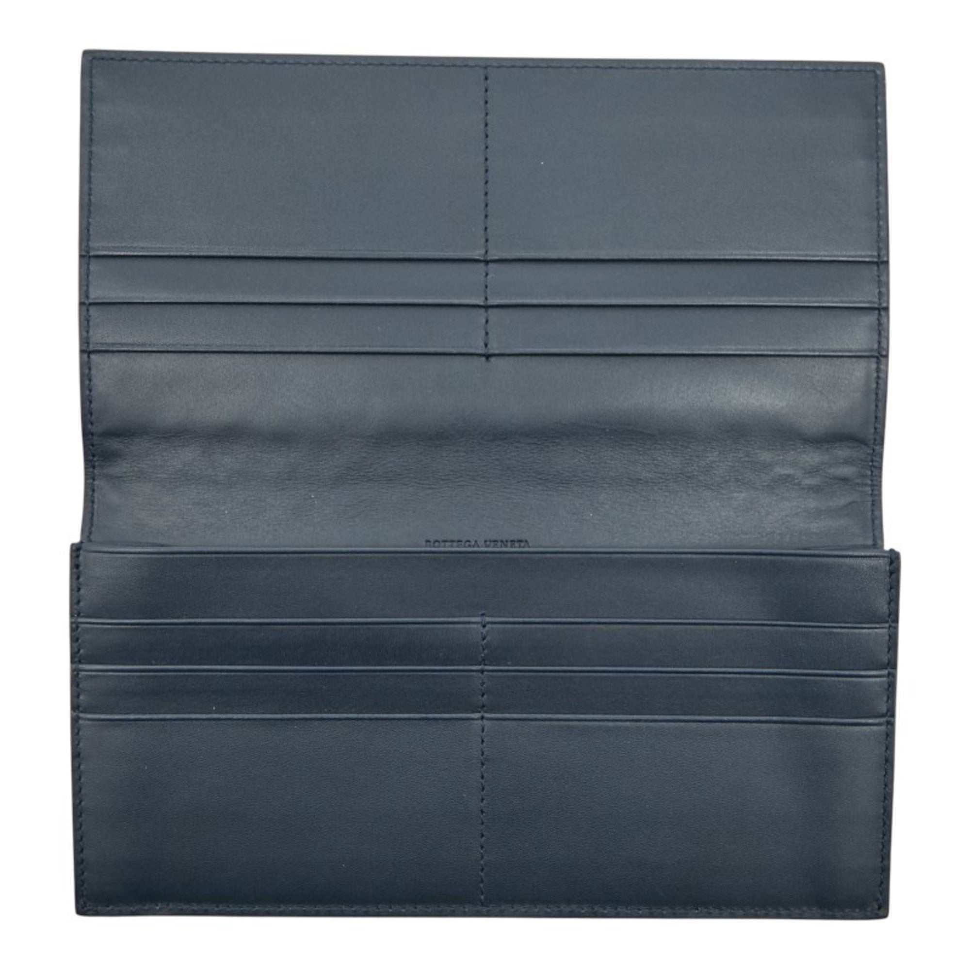 Bottega Veneta Navy Leather Wallet (Bi-Fold) (Pre-Owned)