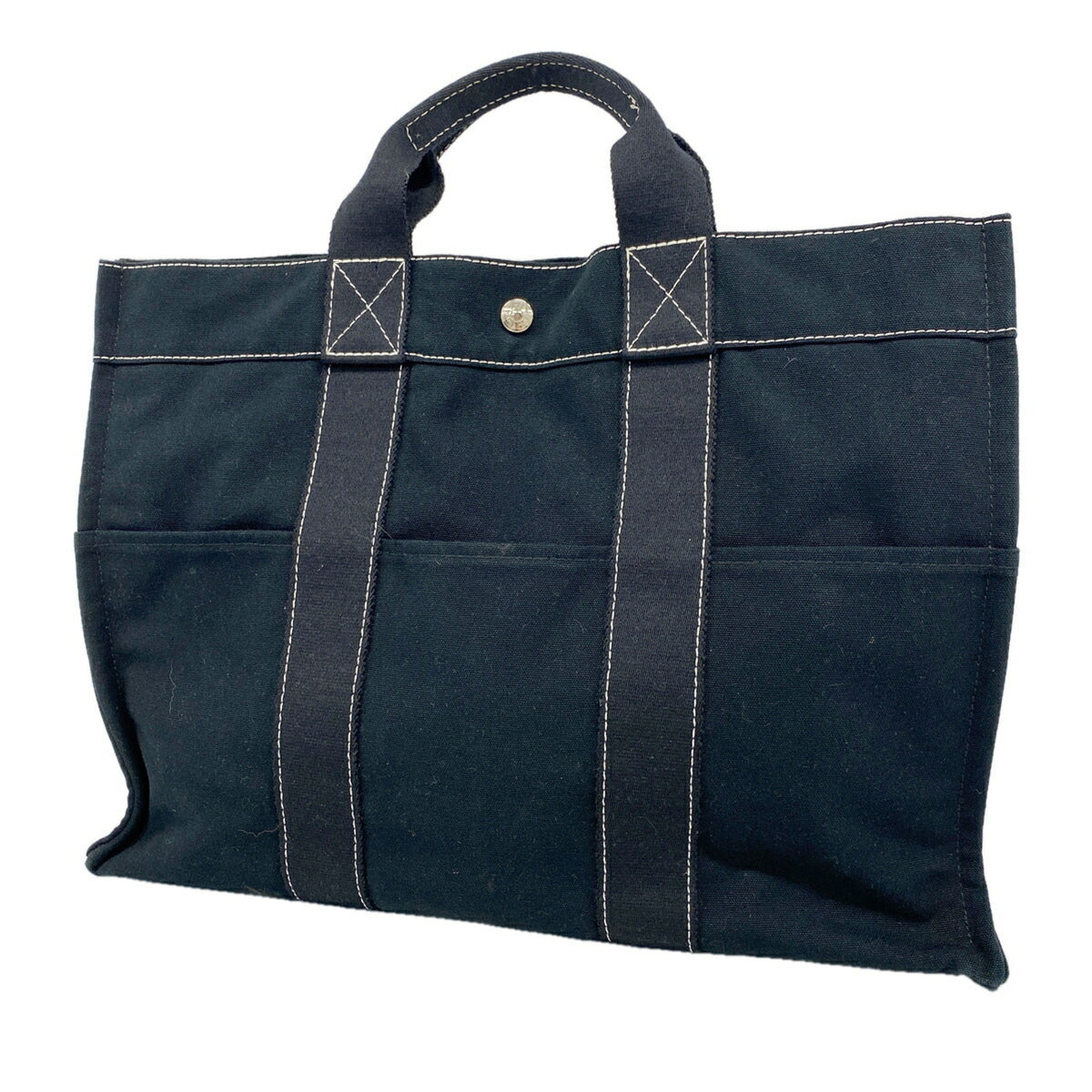 Hermes Black Canvas Tote Bag (Pre-Owned)