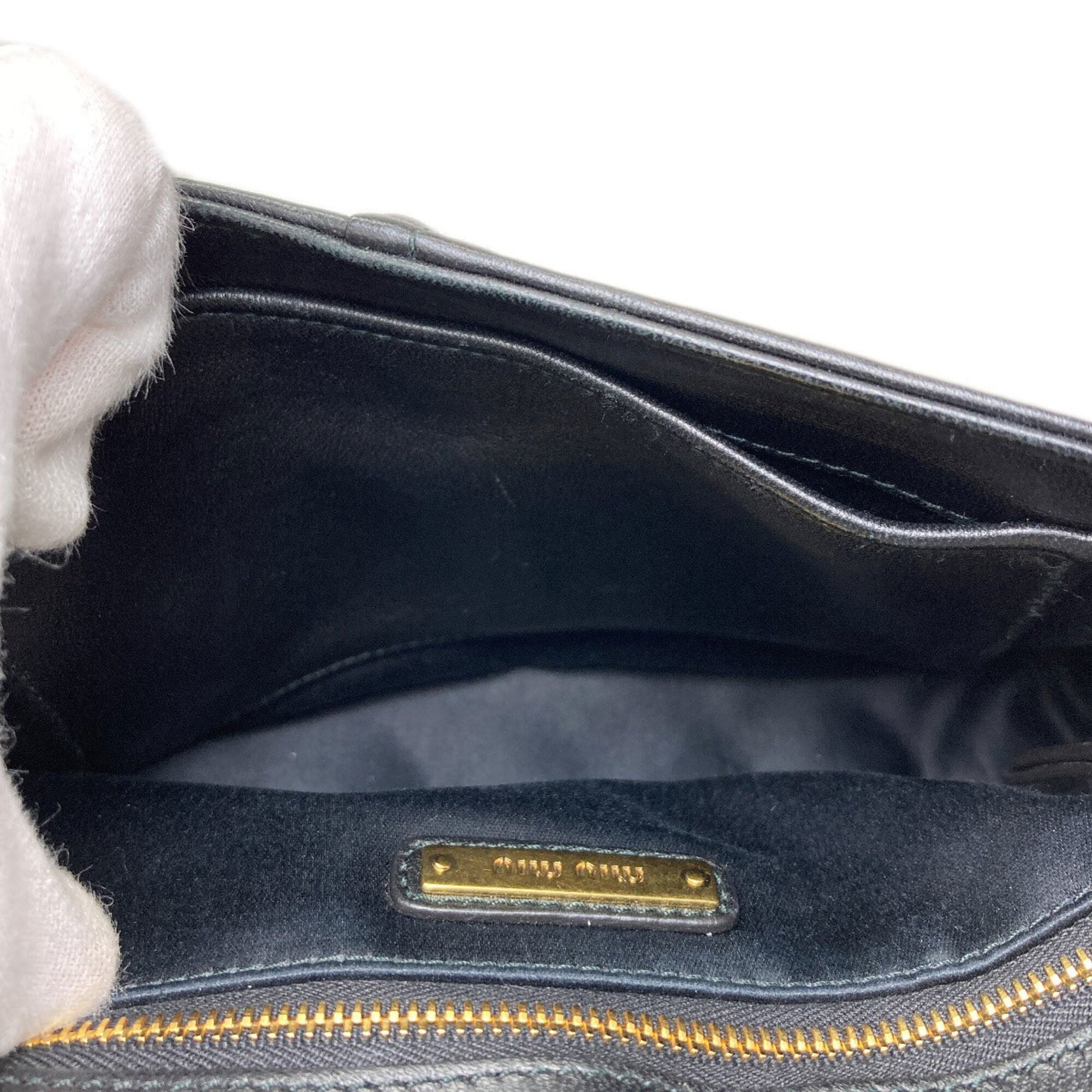 Miu Miu Black Leather Shoulder Bag (Pre-Owned)
