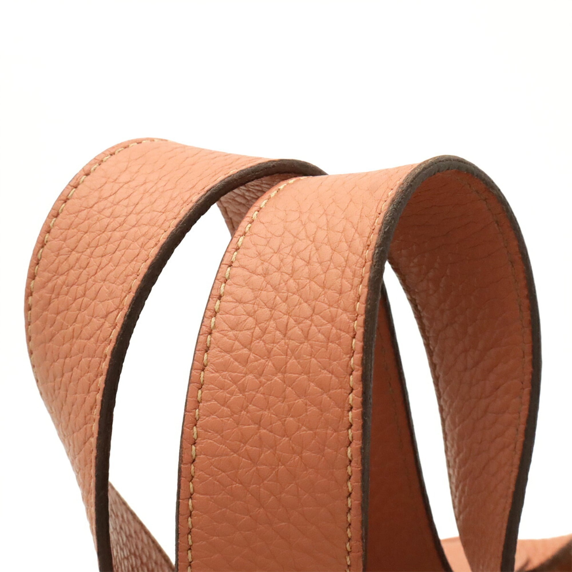 Hermes Salmon Pink Taurillon Clemence Leather Handbag Tote Bag (Pre-Owned)