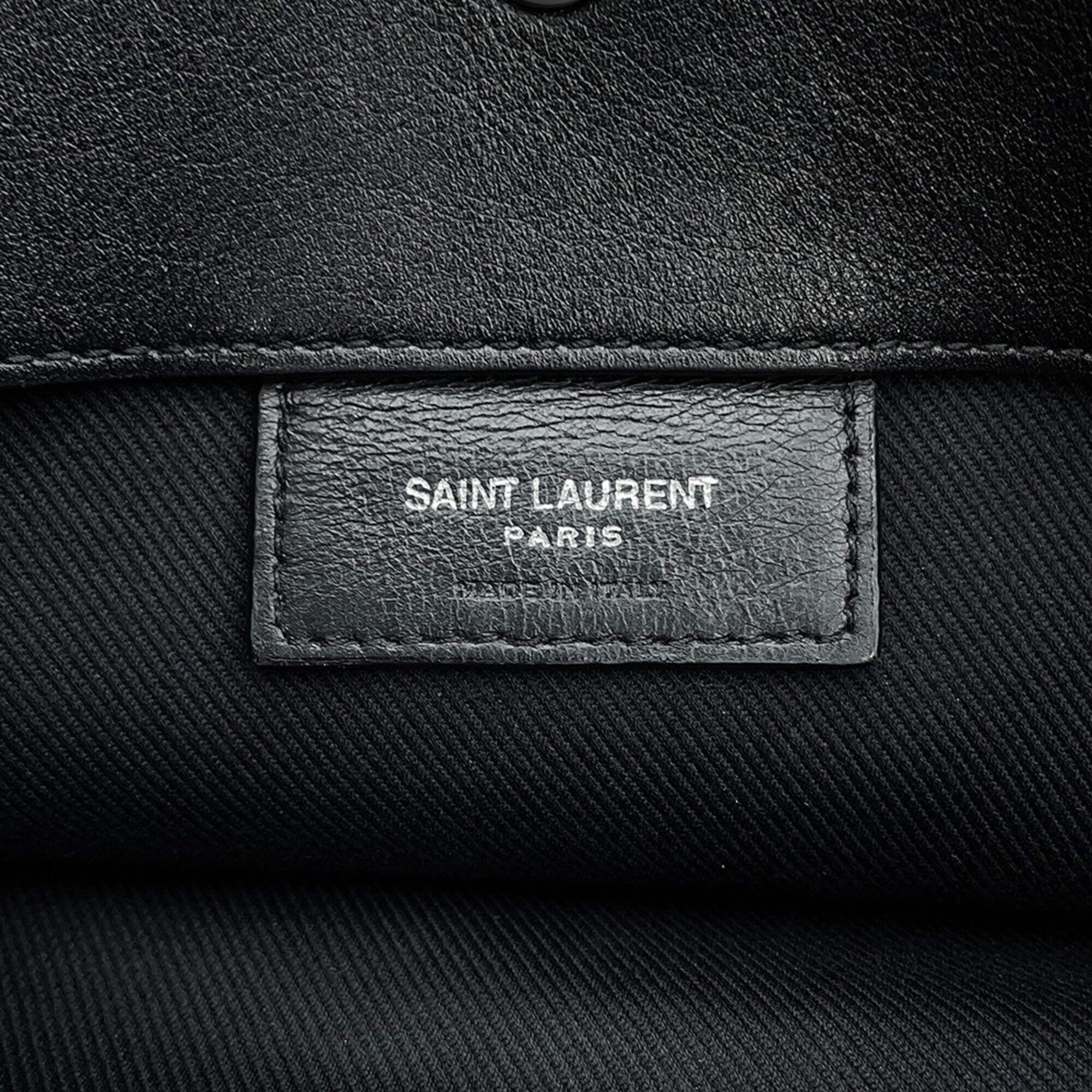 Yves Saint Laurent Black Leather Handbag Shoulder Bag (Pre-Owned)