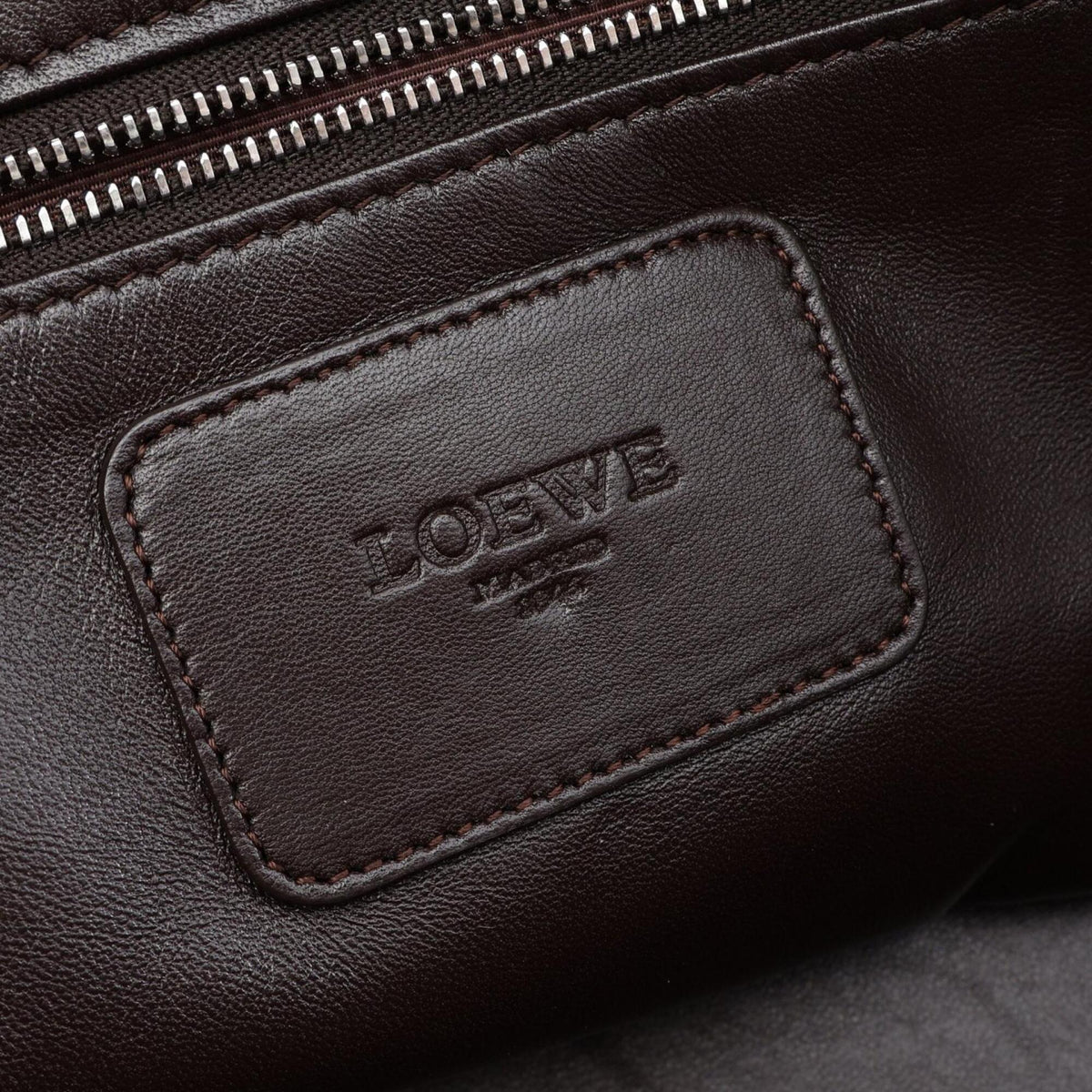 Loewe Beige Brown Purple Leather Handbag (Pre-Owned)
