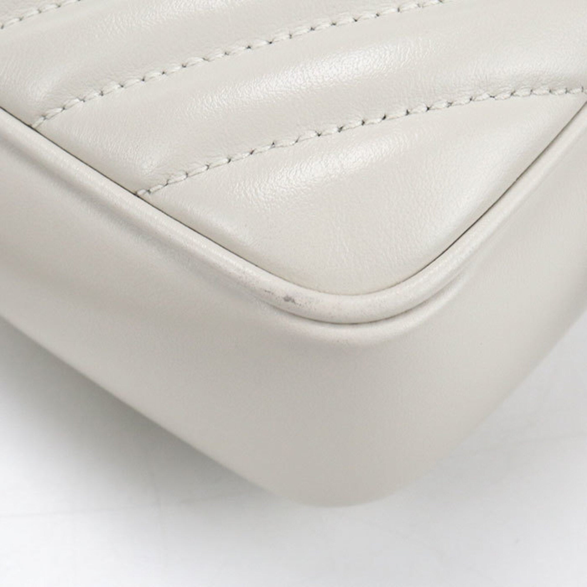 Saint Laurent White Leather Shoulder Bag (Pre-Owned)