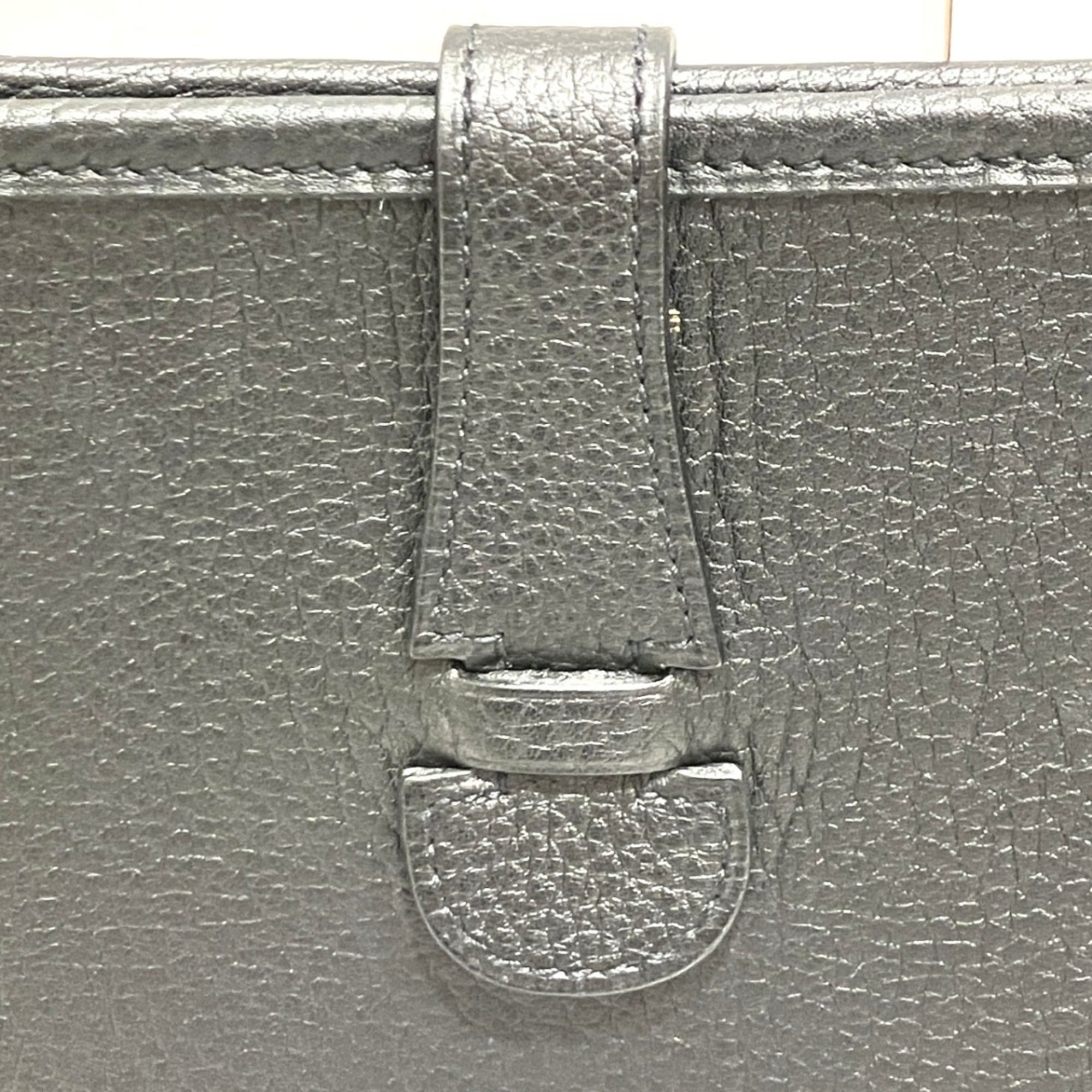 Hermes Evelyne Black Taurillon Clemence Leather Shoulder Bag (Pre-Owned)