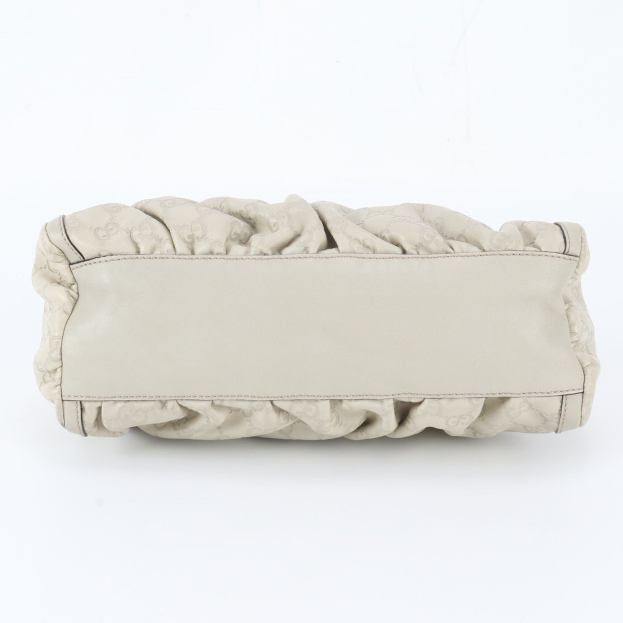 Gucci Guccissima Ivory Leather Handbag Shoulder Bag (Pre-Owned)