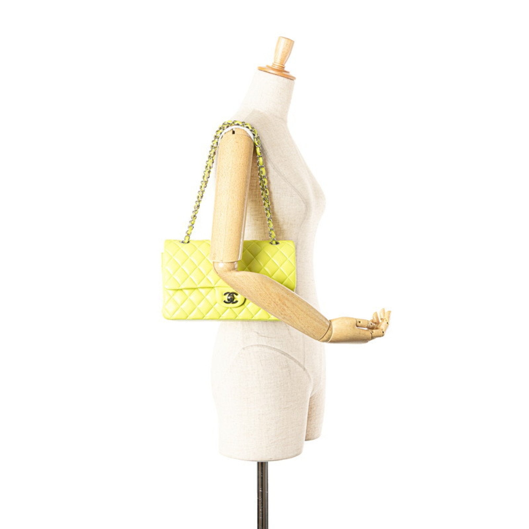 Chanel Matelasse Yellow Handbag Shoulder Bag (Pre-Owned)