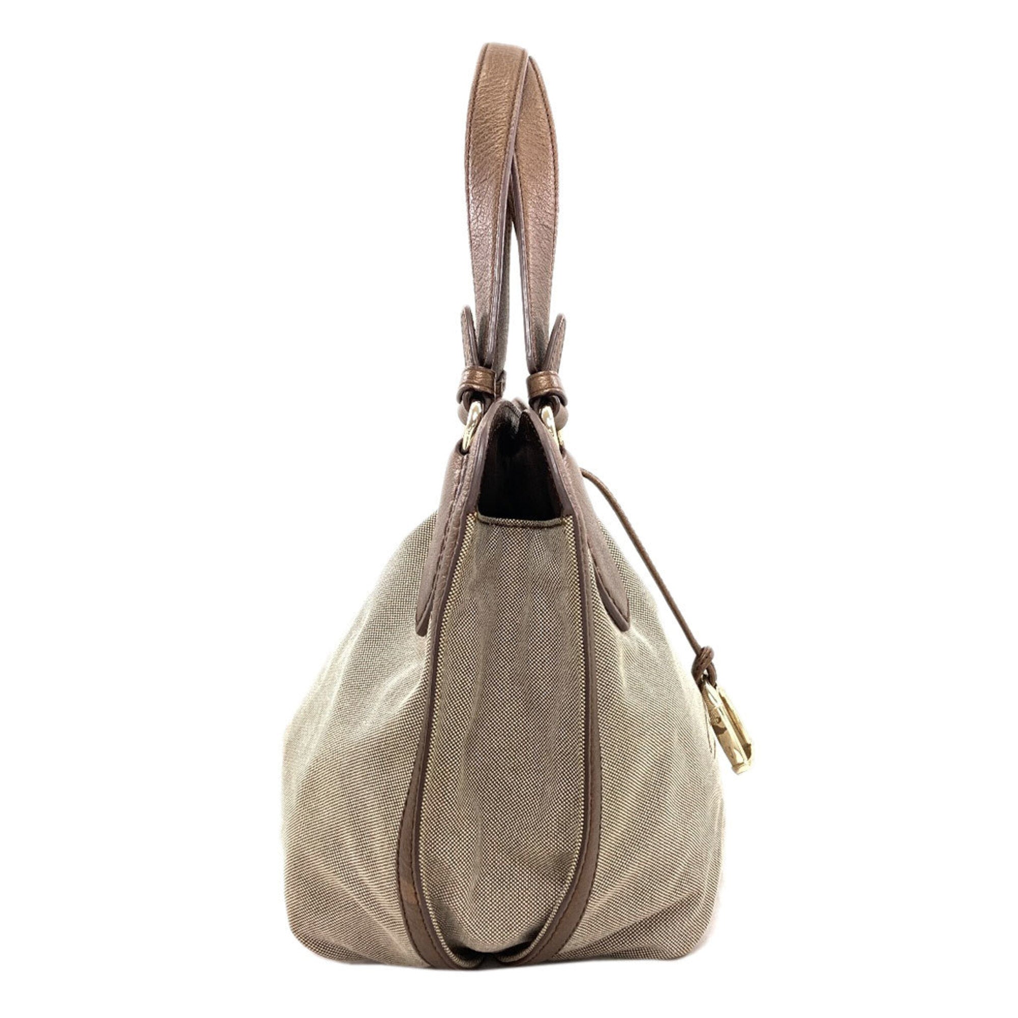 Celine Brown Canvas Handbag (Pre-Owned)