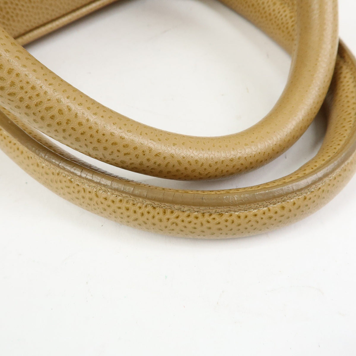 Chanel Timeless Cc Bowler Quilted Caviar Beige Leather Handbag (Pre-Owned)