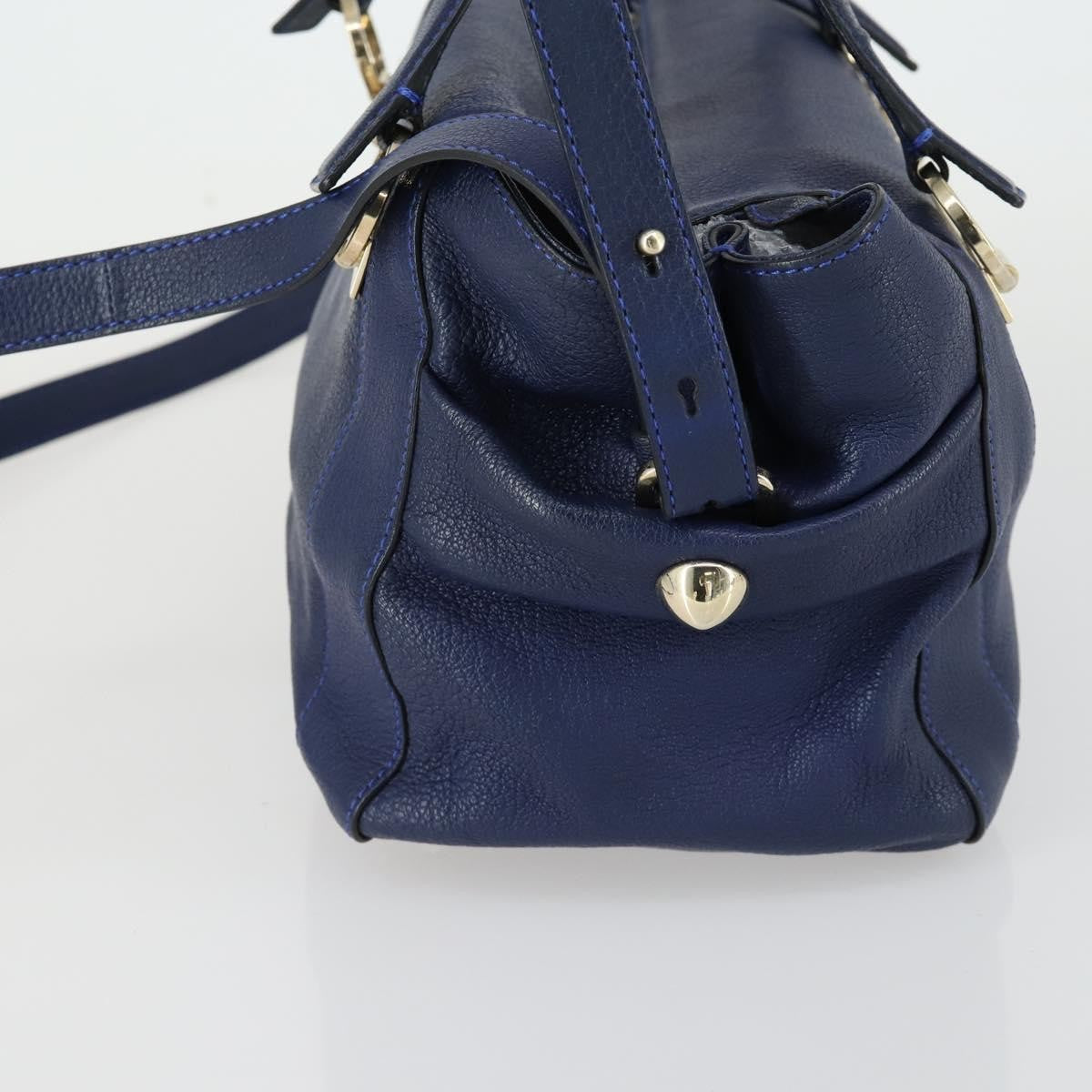 Chloe Bridget Convertible Satchel Leather Navy Leather Handbag (Pre-Owned)