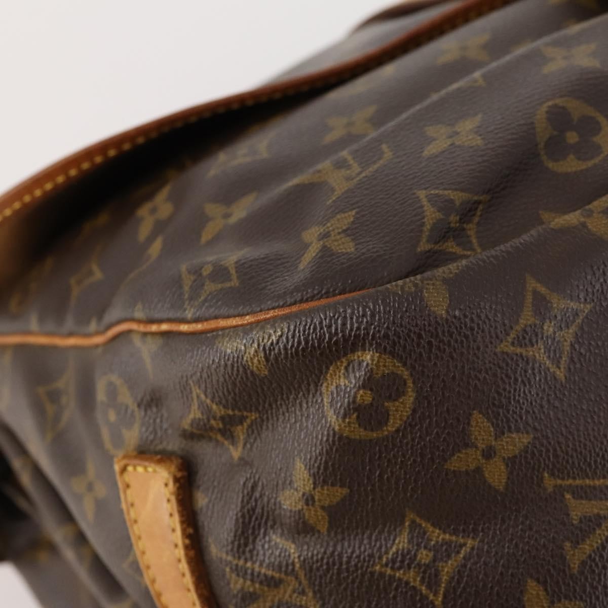 Louis Vuitton Saumur Monogram Canvas Brown Canvas Shoulder Bag Bag (Pre-Owned)