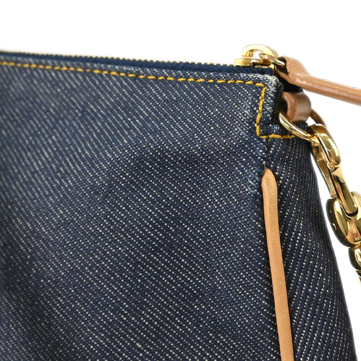 Christian Dior Vintage Saddle Denim Navy Denim_Jeans Handbag (Pre-Owned)