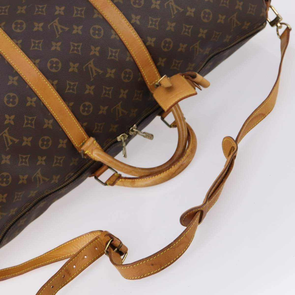 Louis Vuitton Keepall Bandouliere Monogram Canvas Brown Canvas Travel Bag Bag (Pre-Owned)