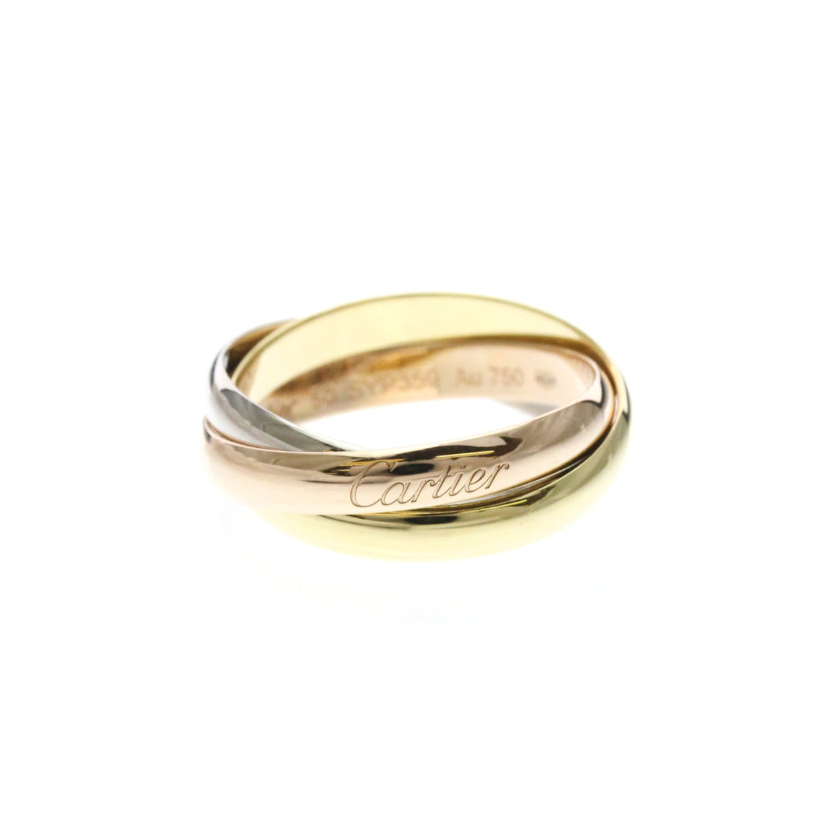 Cartier Trinity 18K Tricolor Gold Gold Gold Ring Jewelry (Pre-Owned)