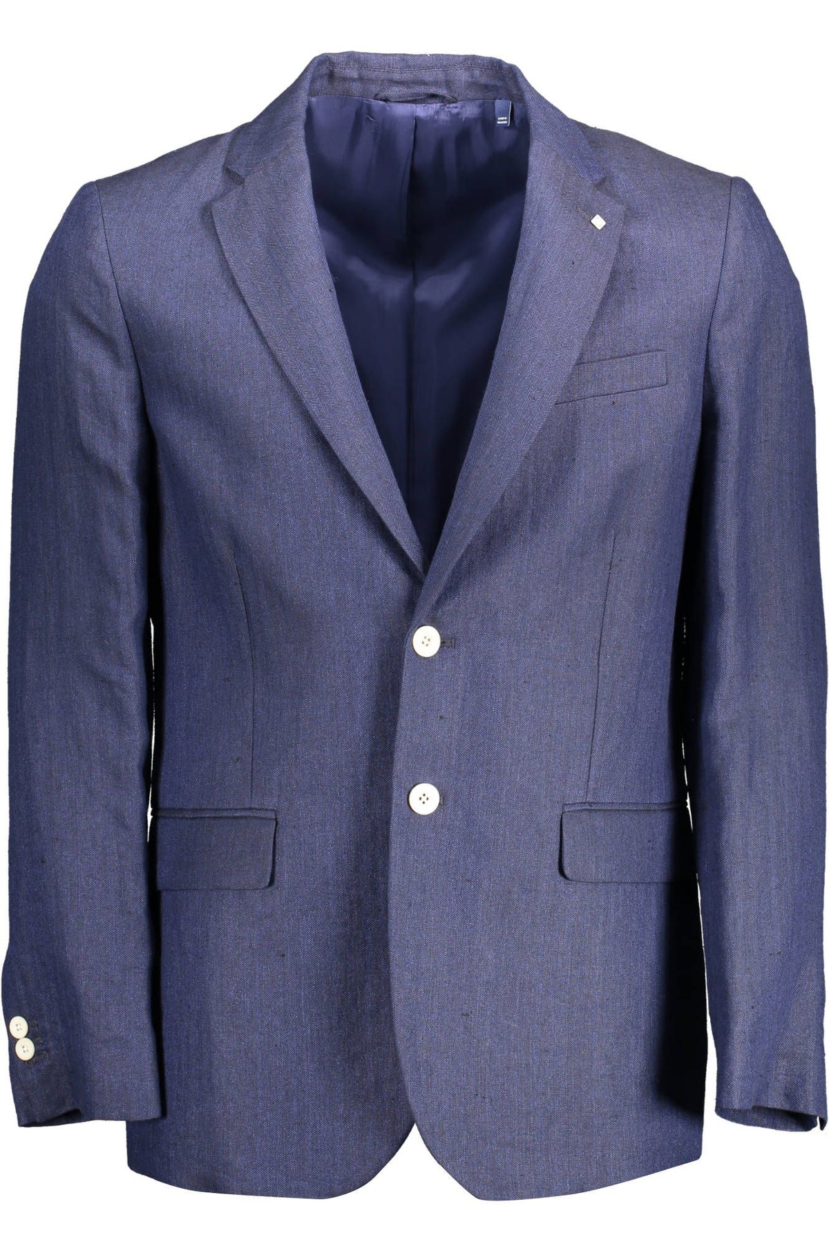 Gant Elegant Blue Linen Classic Men's Jacket