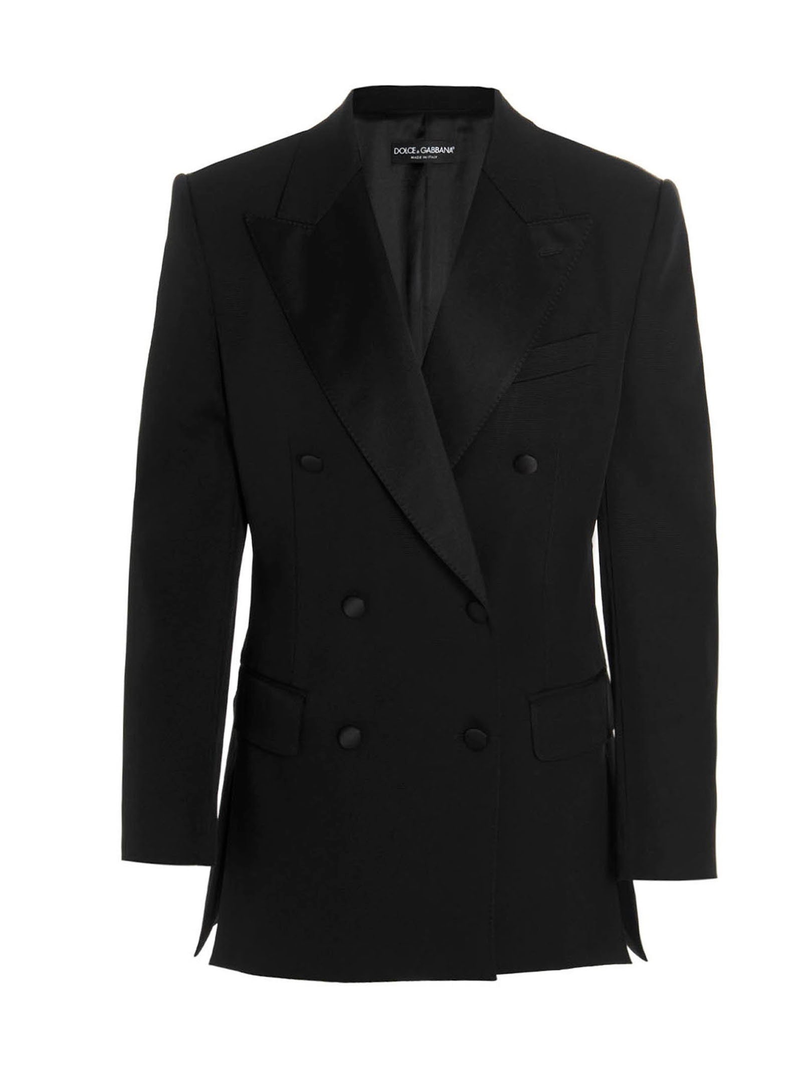 Dolce & Gabbana Women's Padded Shoulders Double-Breasted Blazer Jacket